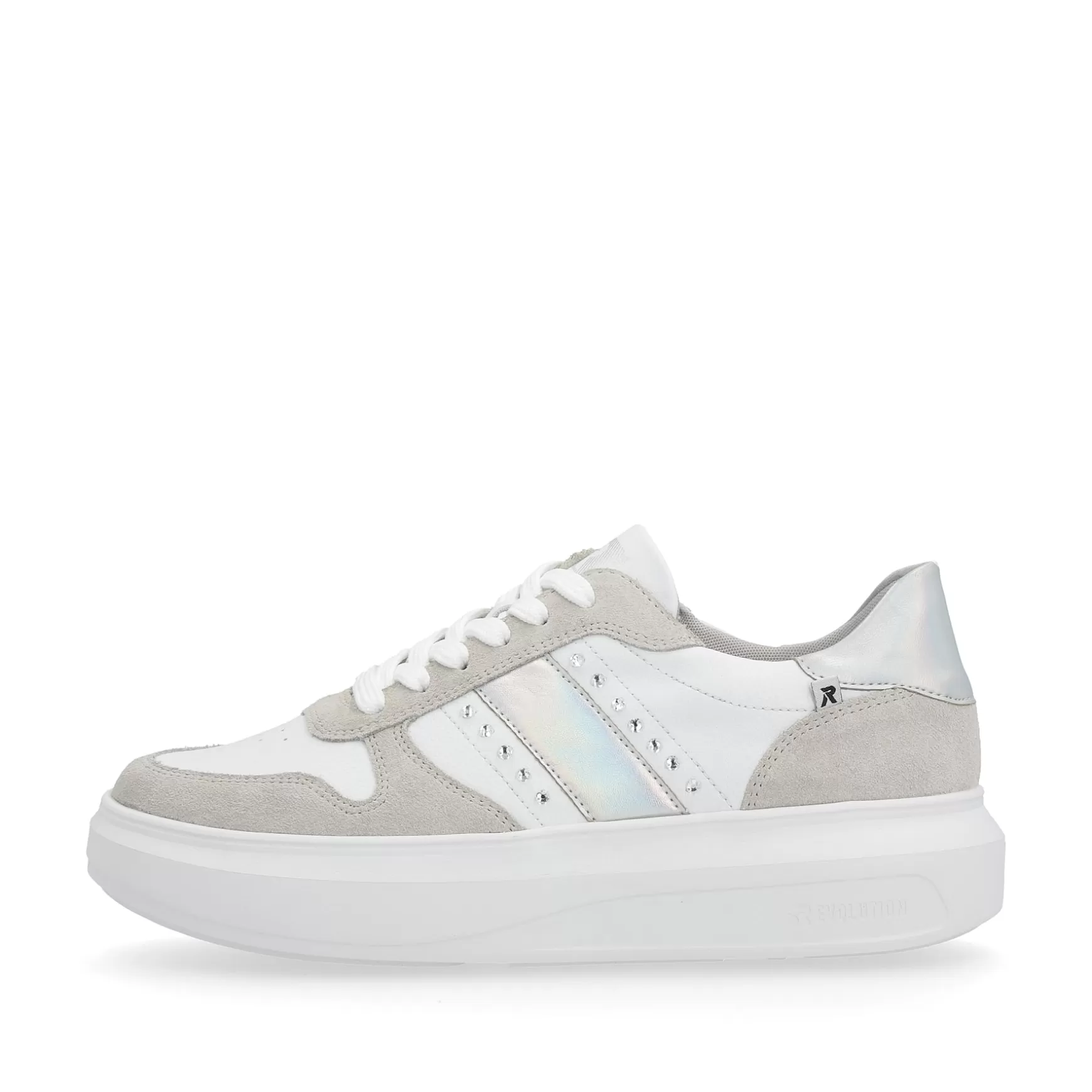 Women'S Sneaker Low Clear-White Dust-Grey-Rieker Best