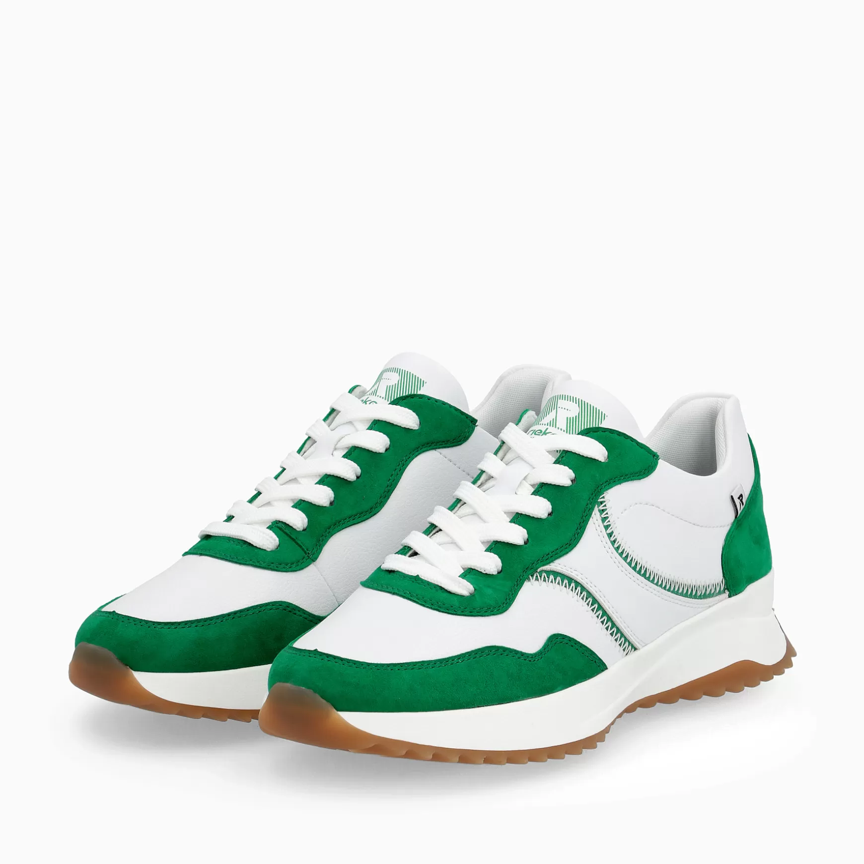 Women'S Sneaker Low Clear-White Emerald-Green-Rieker New