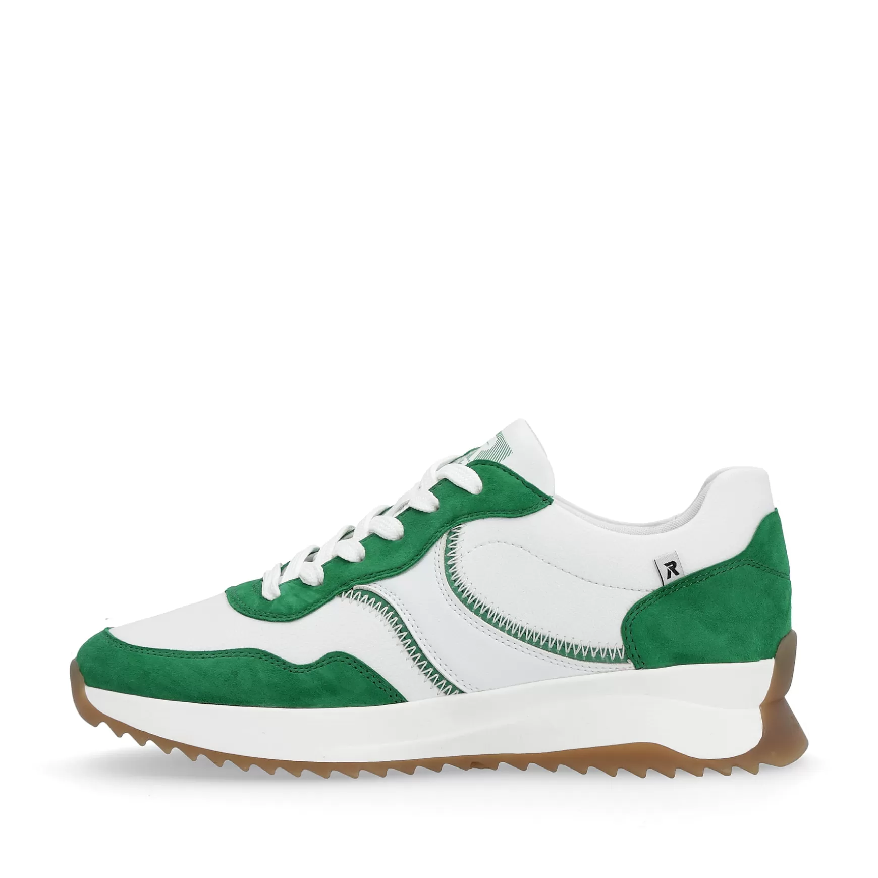 Women'S Sneaker Low Clear-White Emerald-Green-Rieker New