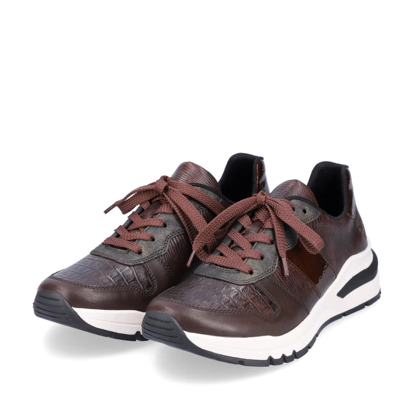 Women'S Sneaker Low Coffee Brown-Rieker Cheap