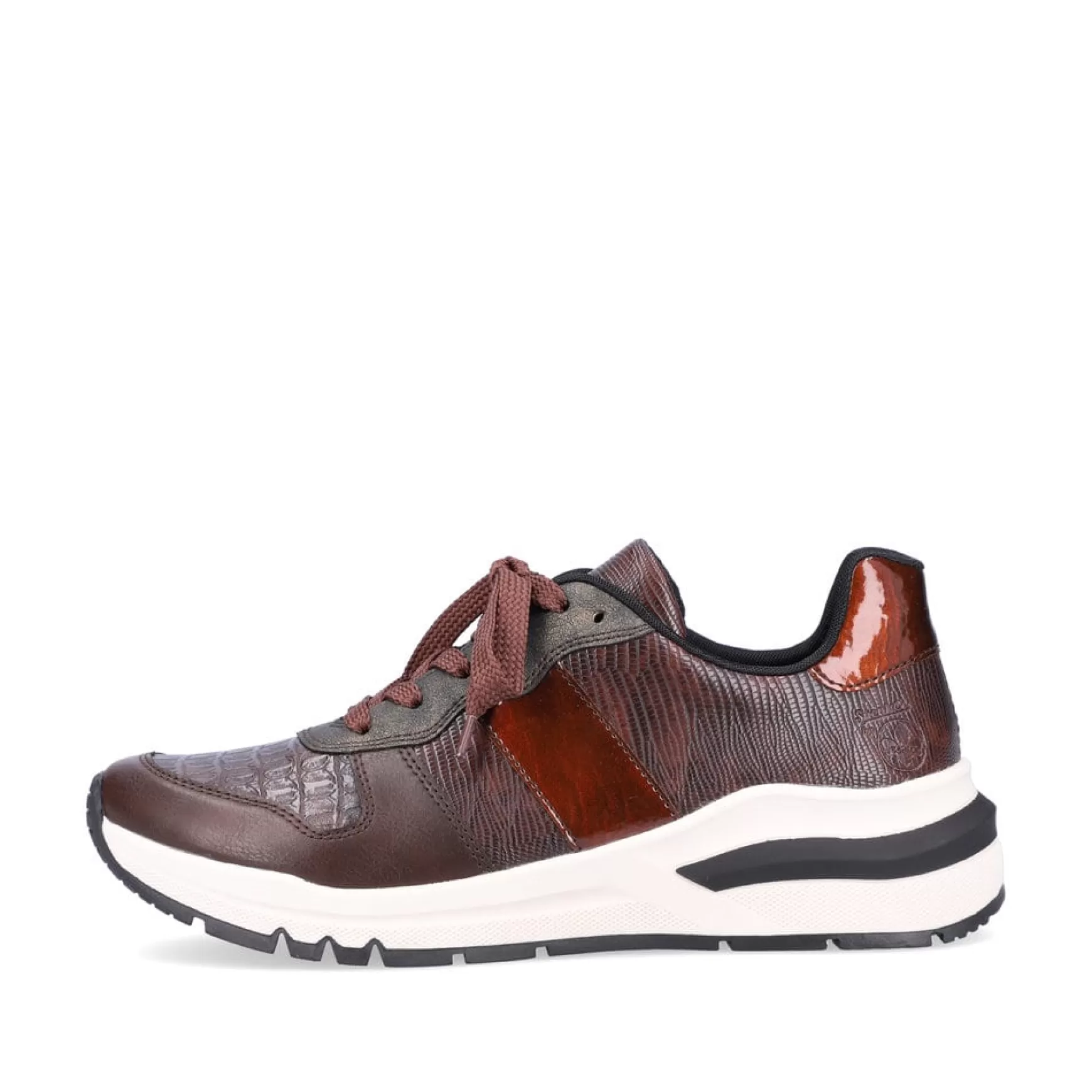 Women'S Sneaker Low Coffee Brown-Rieker Cheap