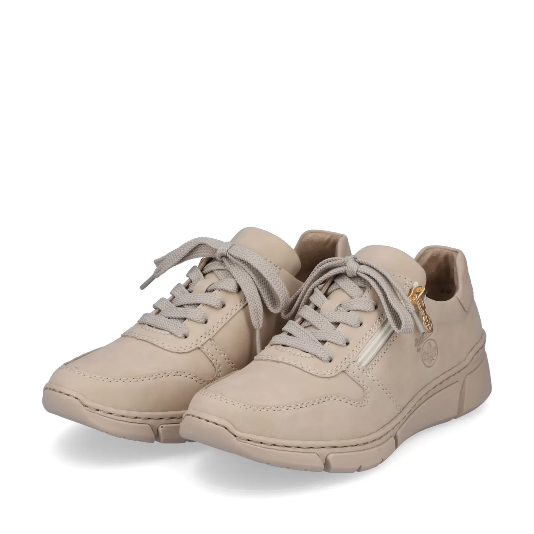 Women'S Sneaker Low Cream Beige-Rieker Fashion