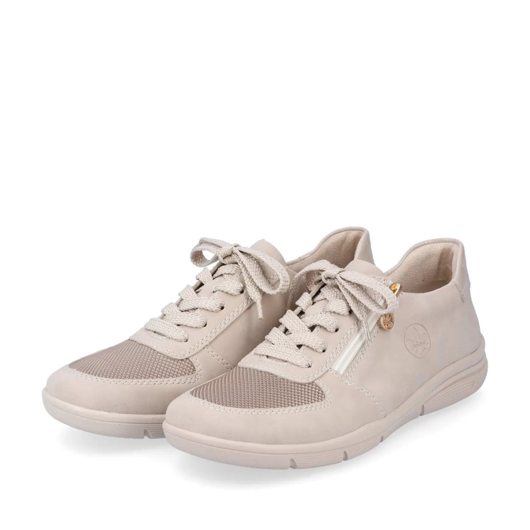 Women'S Sneaker Low Cream Beige-Rieker New