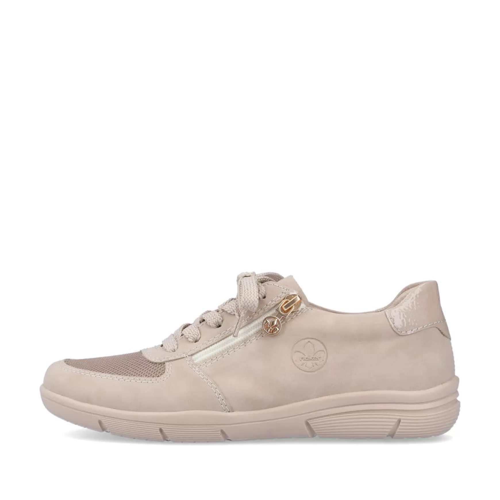 Women'S Sneaker Low Cream Beige-Rieker New