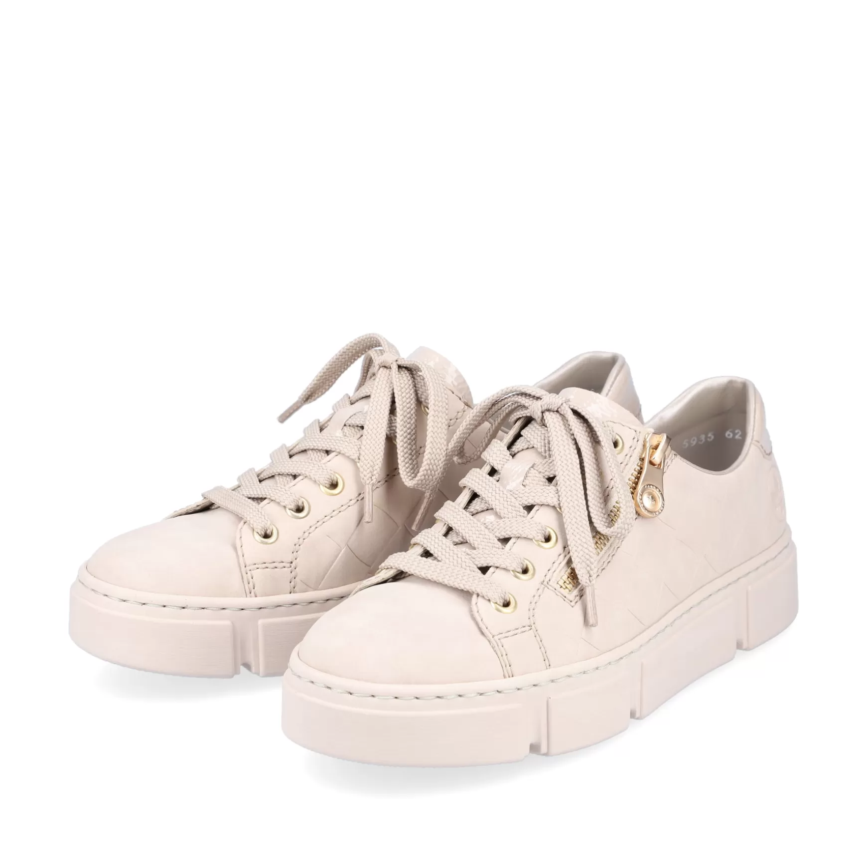 Women'S Sneaker Low Cream Beige-Rieker Store