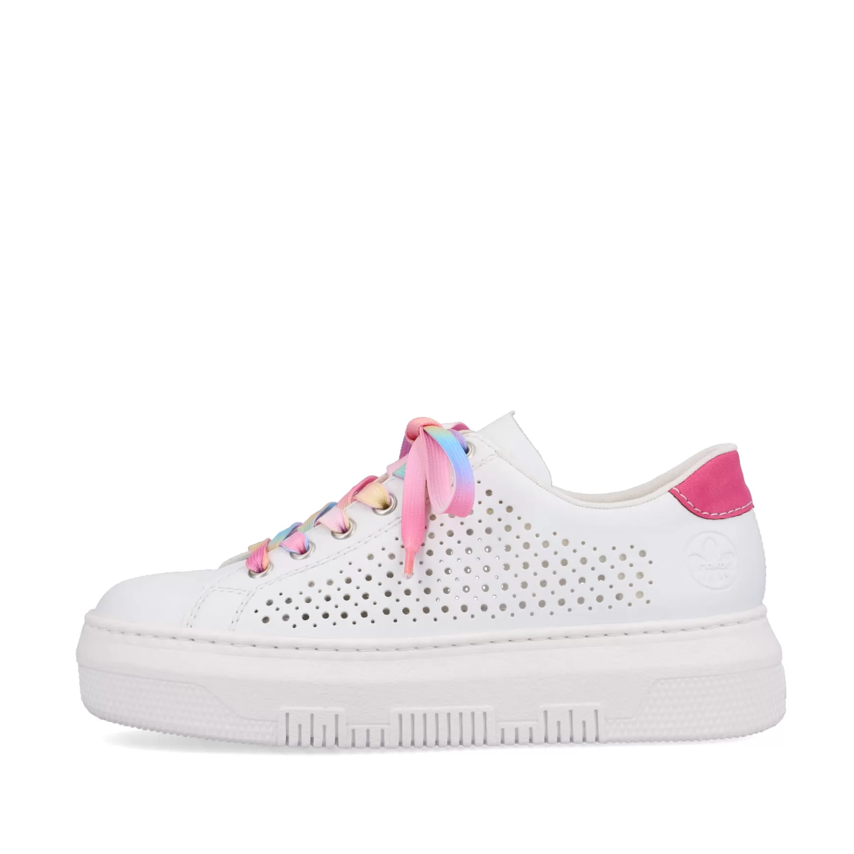 Women'S Sneaker Low Cream White-Flamigor Pink-Rieker Sale