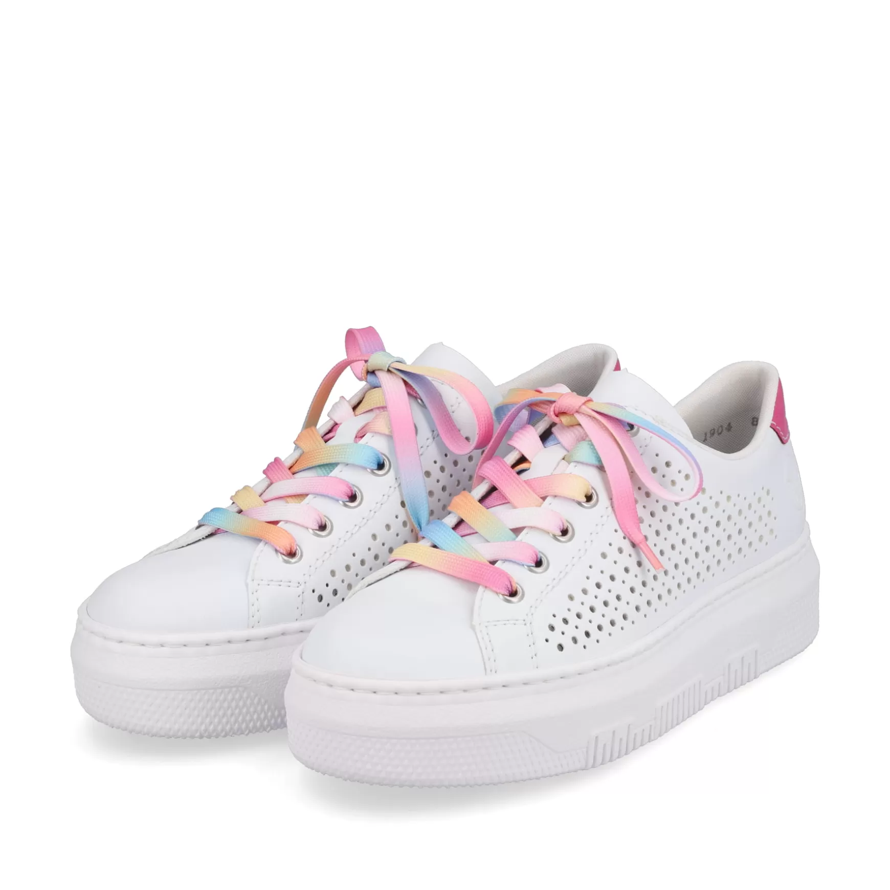 Women'S Sneaker Low Cream White-Flamigor Pink-Rieker Sale