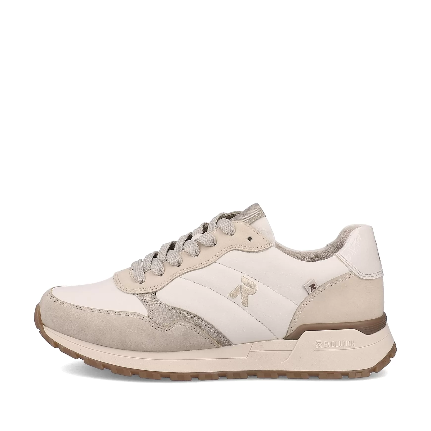 Women'S Sneaker Low Cream-Beige Snow-Rieker Cheap