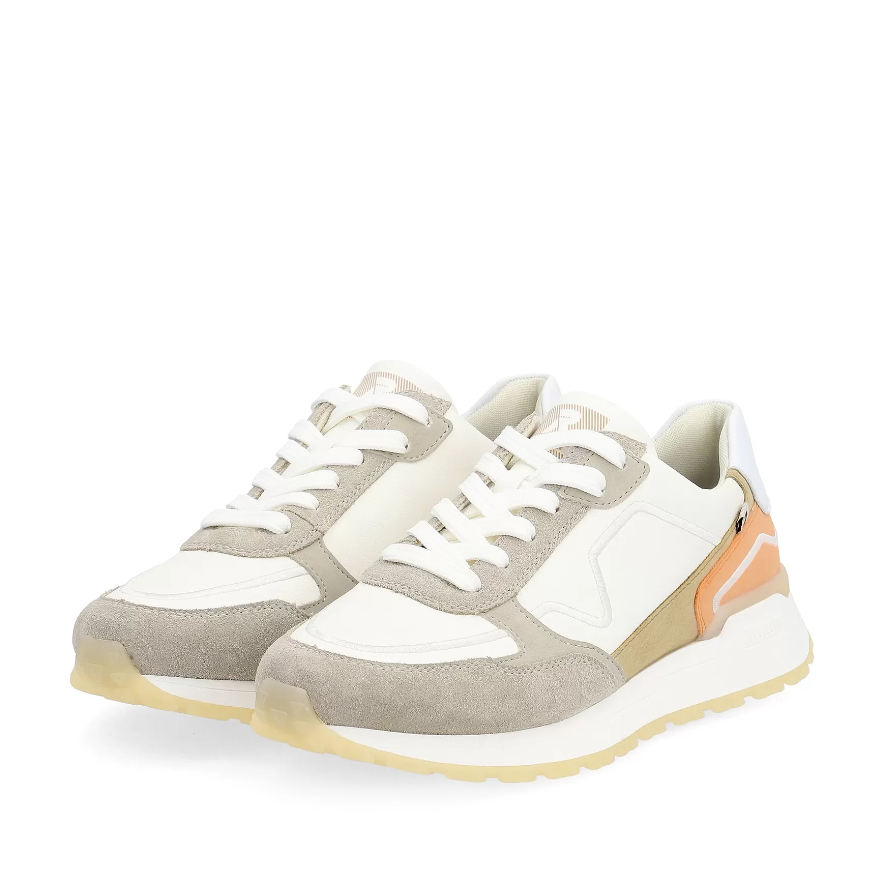 Women'S Sneaker Low Creamy-White Clay-Beige-Rieker Cheap