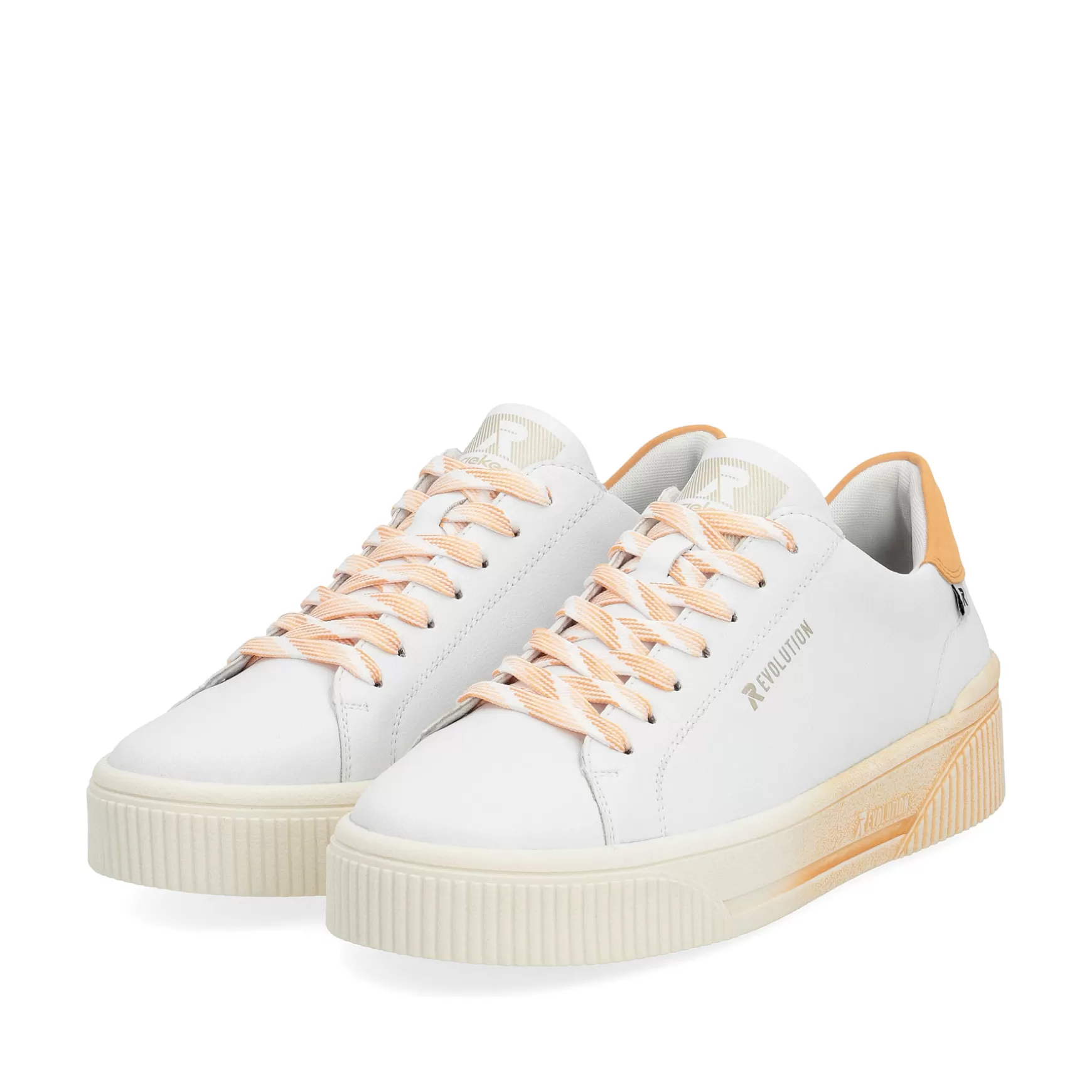 Women'S Sneaker Low Crystal-White Apricot-Rieker Flash Sale