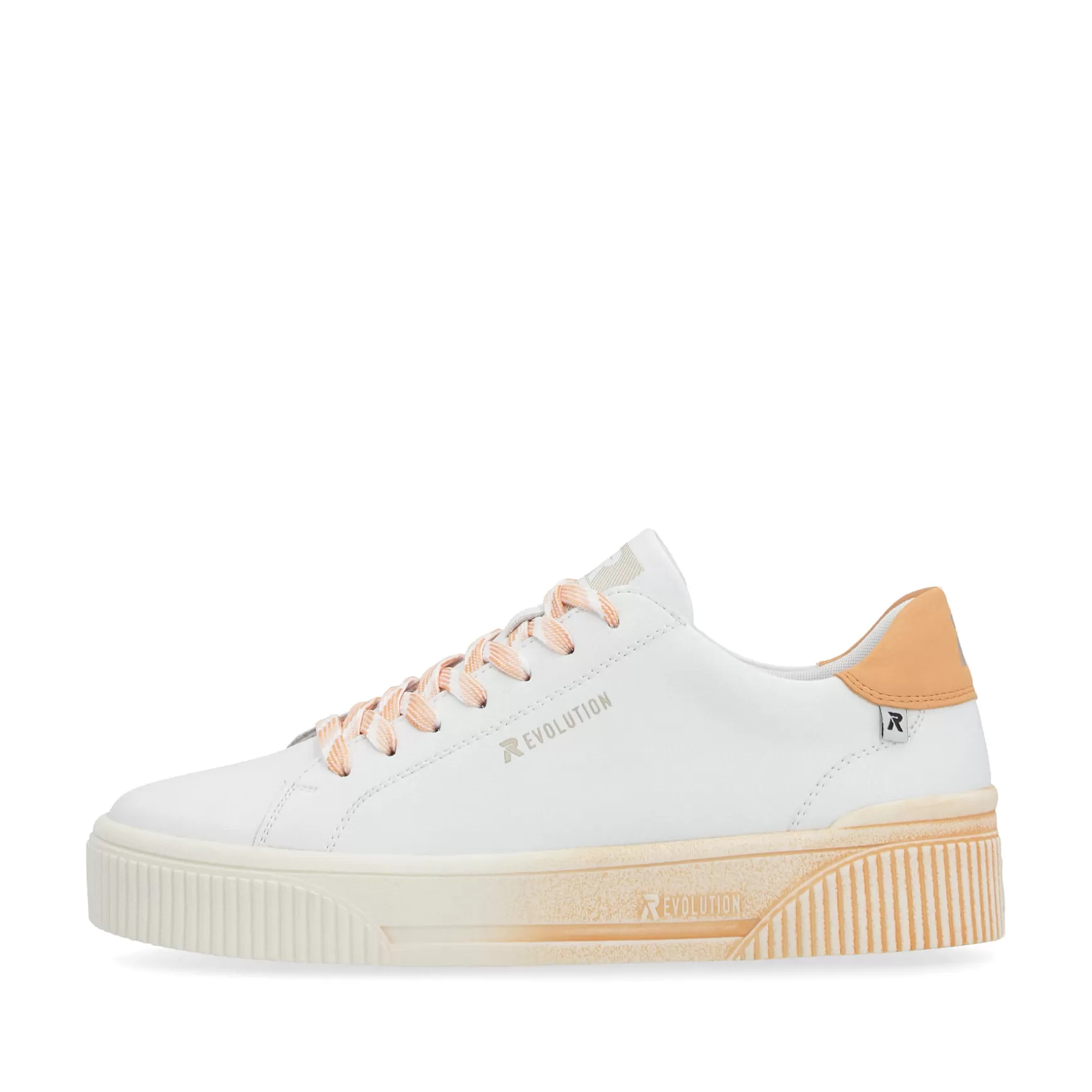 Women'S Sneaker Low Crystal-White Apricot-Rieker Flash Sale