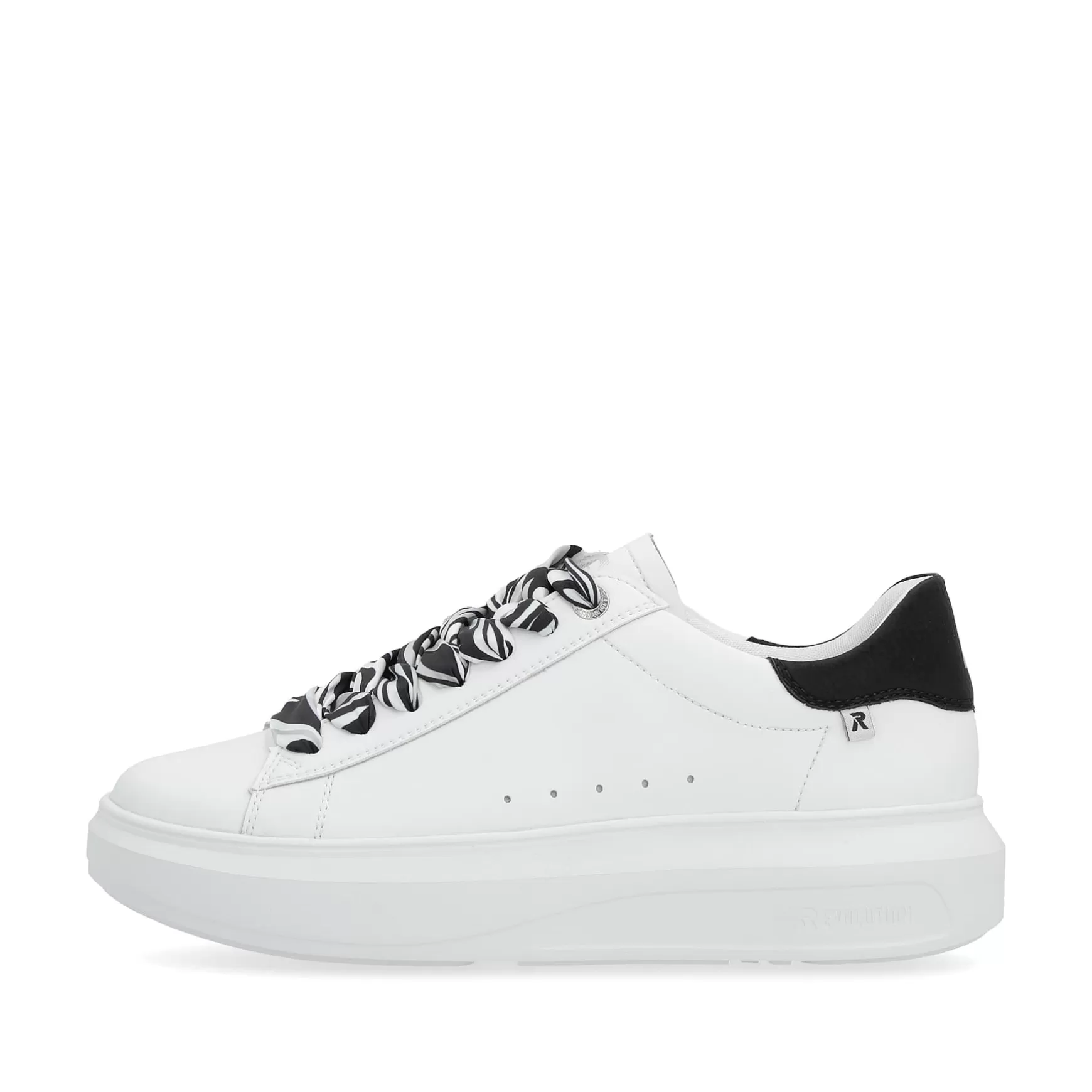 Women'S Sneaker Low Crystal-White Deep-Black-Rieker Cheap