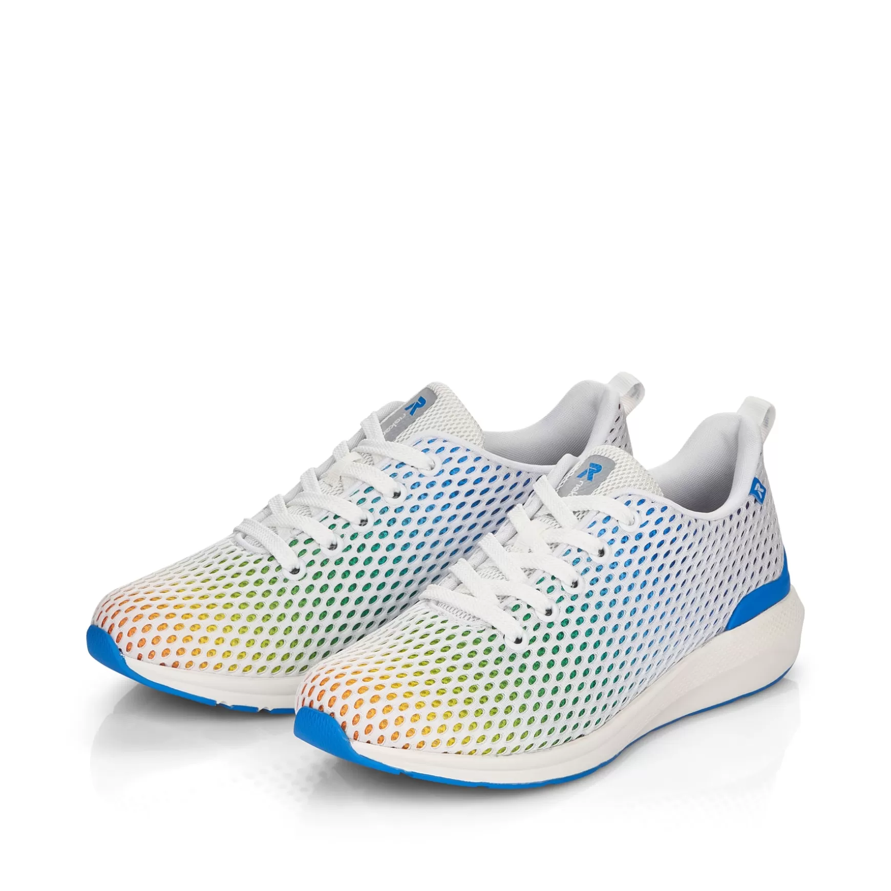 Women'S Sneaker Low Crystal-White Rainbow-Rieker New