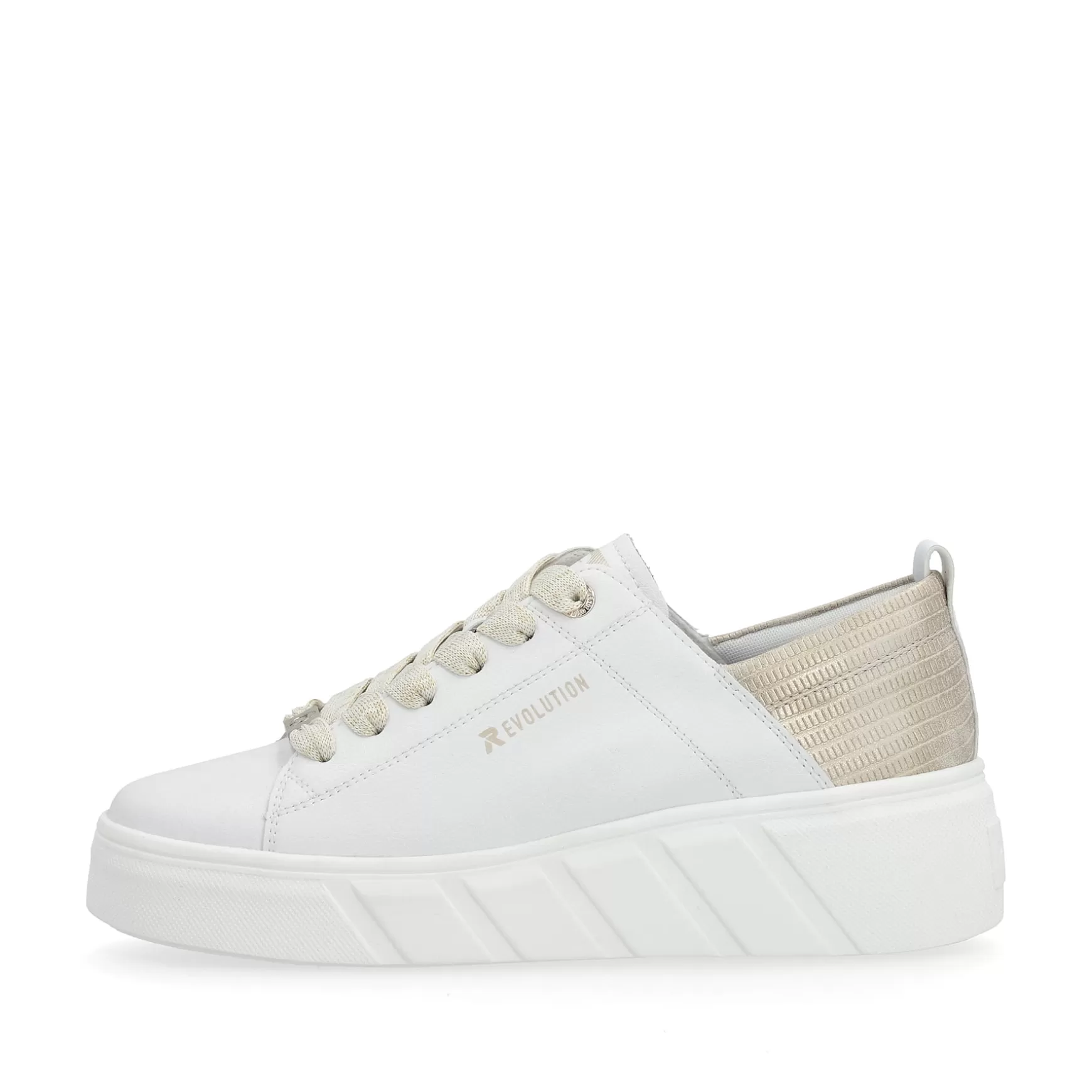 Women'S Sneaker Low Diamond-White Champagne-Rieker Best Sale