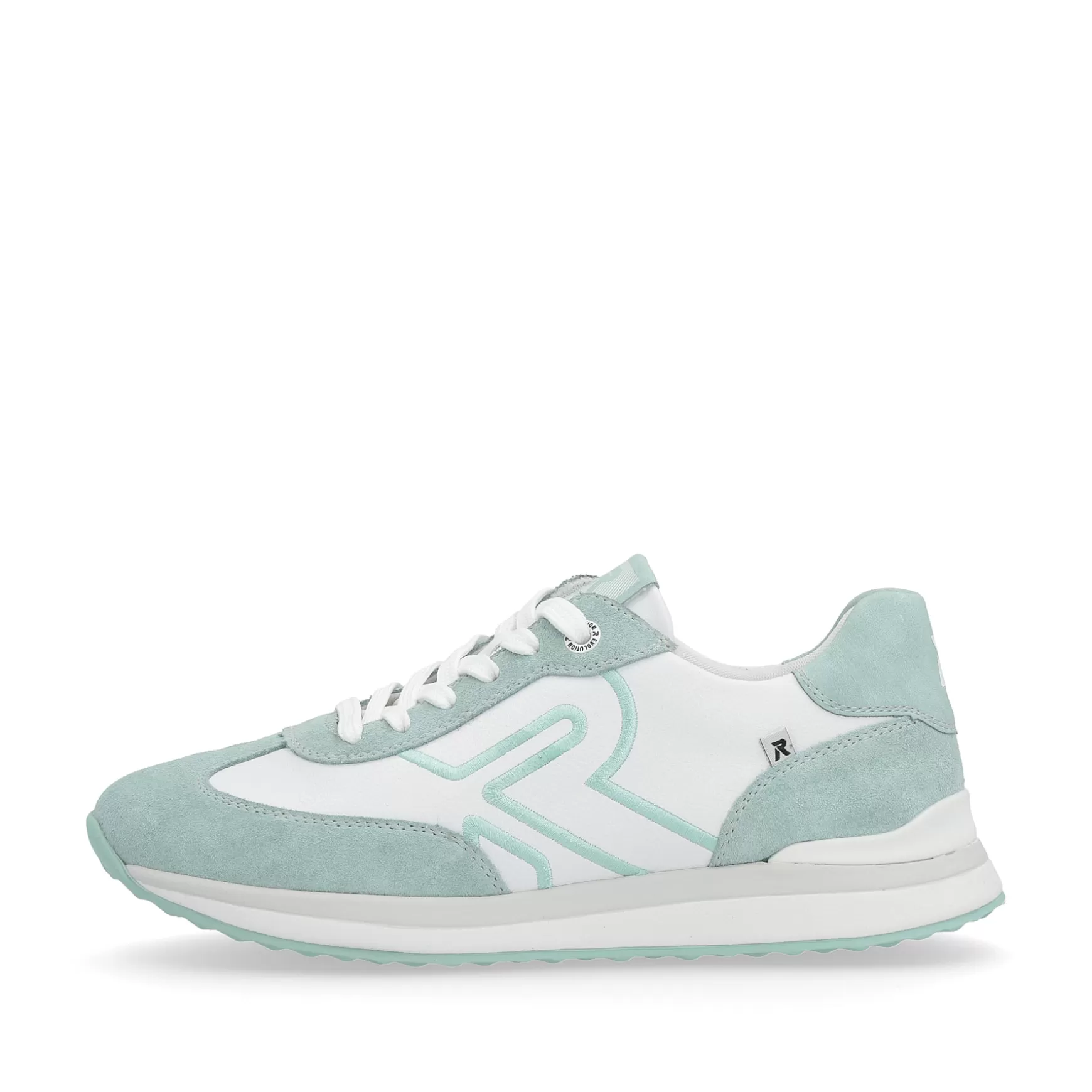 Women'S Sneaker Low Frost-White Aquamarine-Rieker Outlet