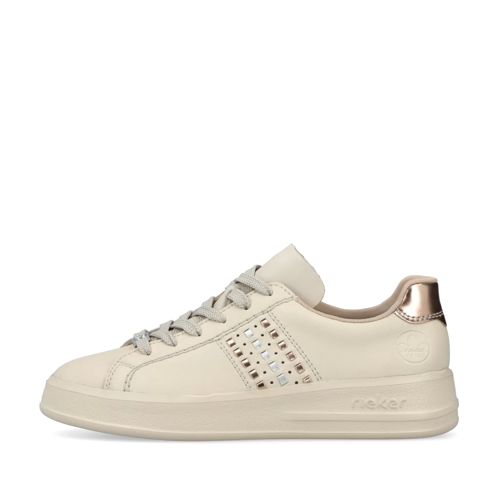 Women'S Sneaker Low Light Beige-Rieker Flash Sale