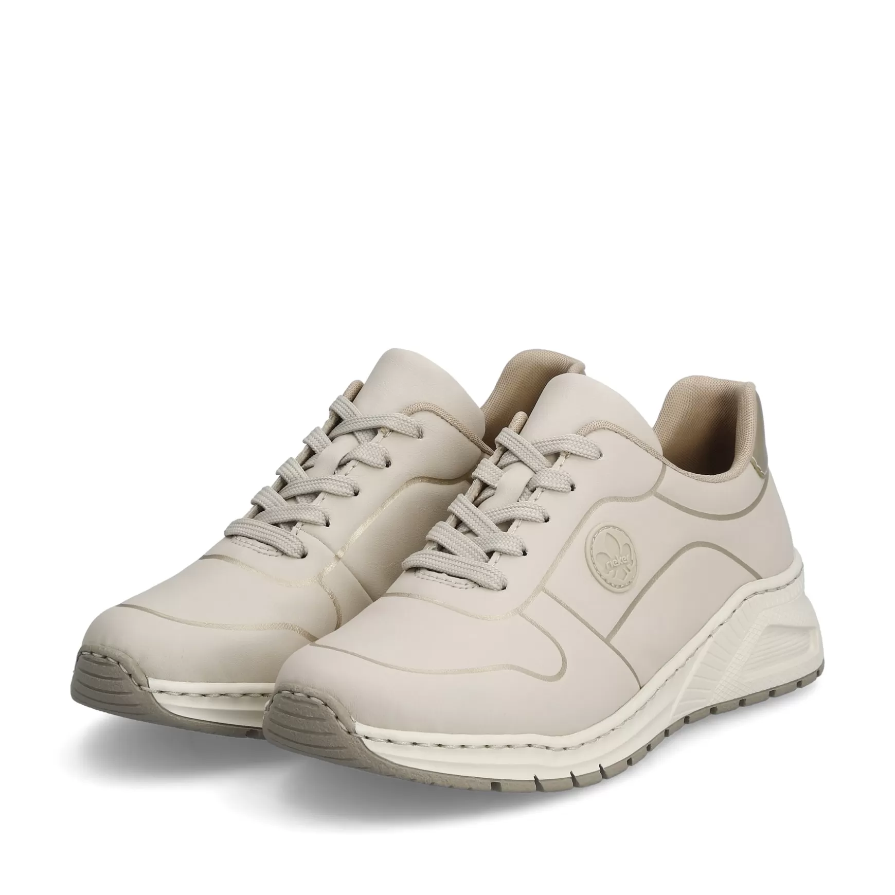 Women'S Sneaker Low Light Beige-Rieker Sale