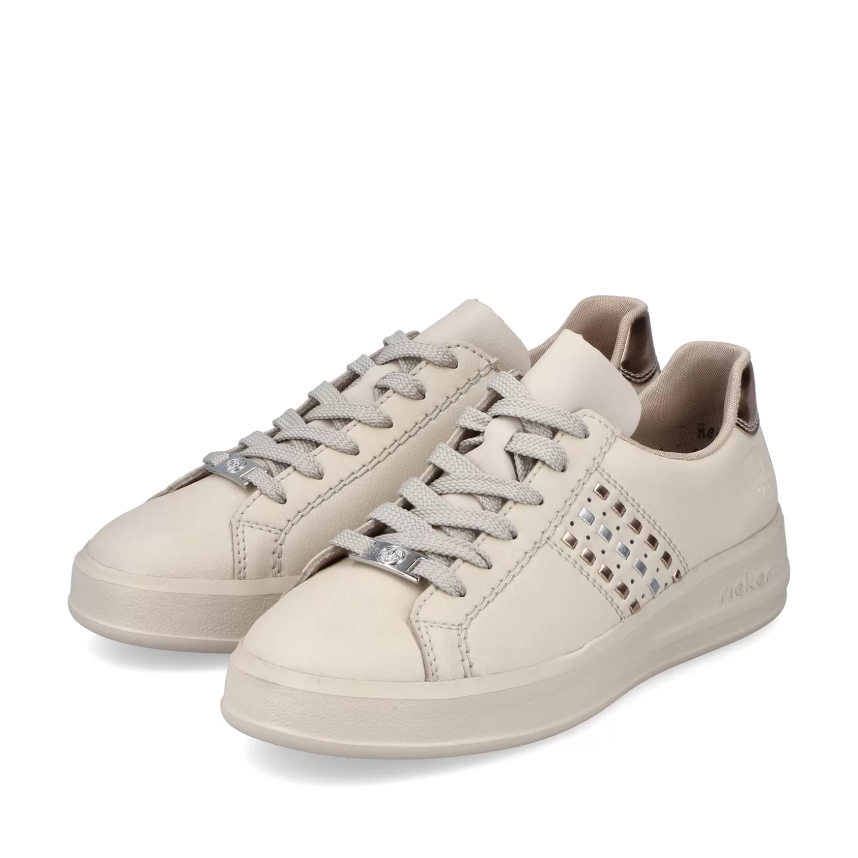 Women'S Sneaker Low Light Beige-Rieker Flash Sale