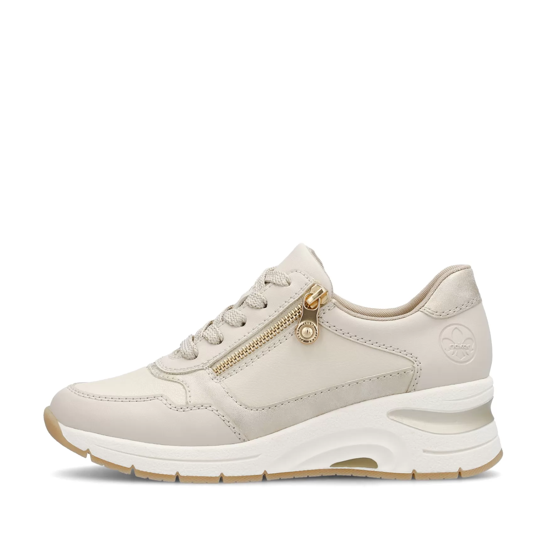 Women'S Sneaker Low Light Beige-Rieker Cheap