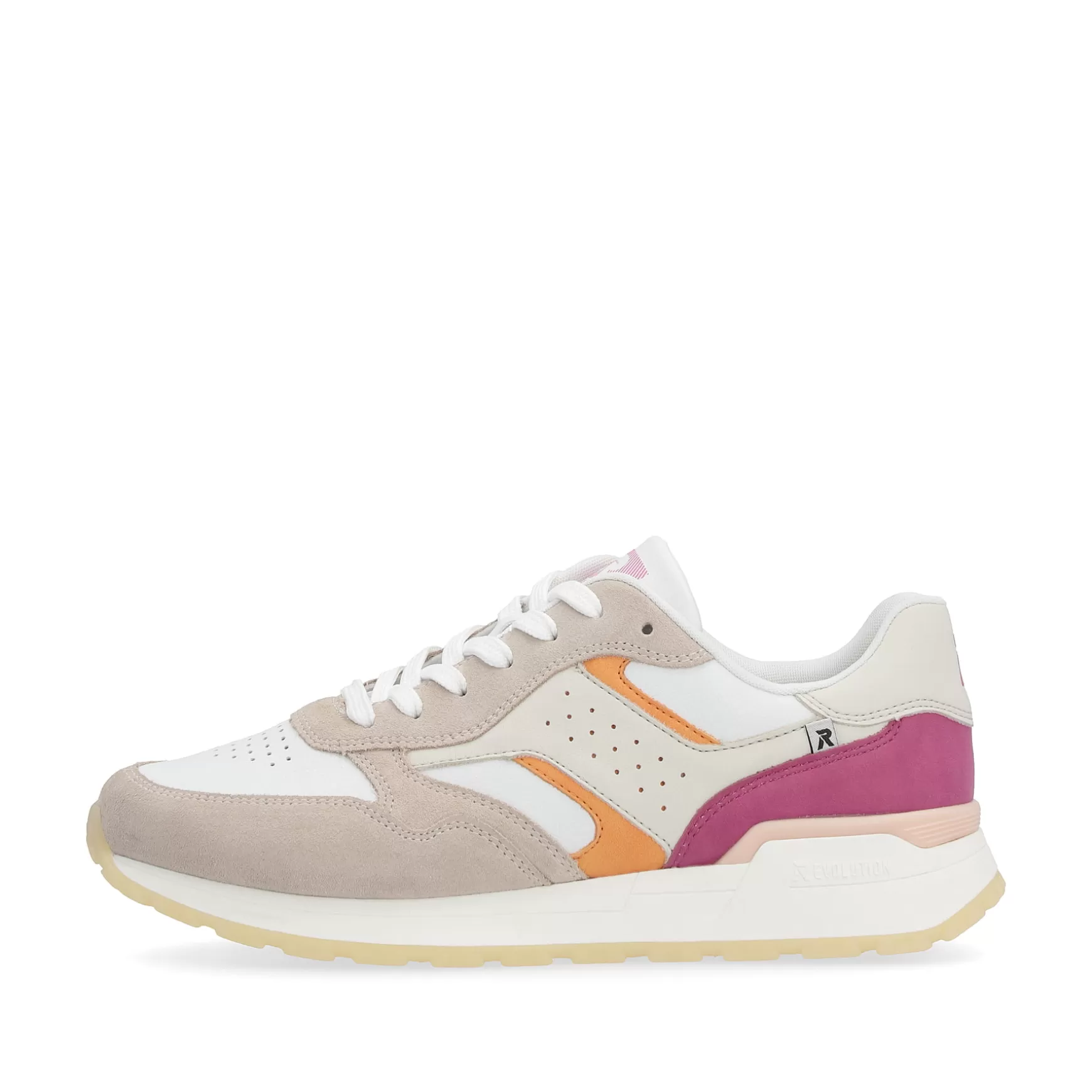 Women'S Sneaker Low Light Beige Fuchsia Apricot-Rieker Flash Sale