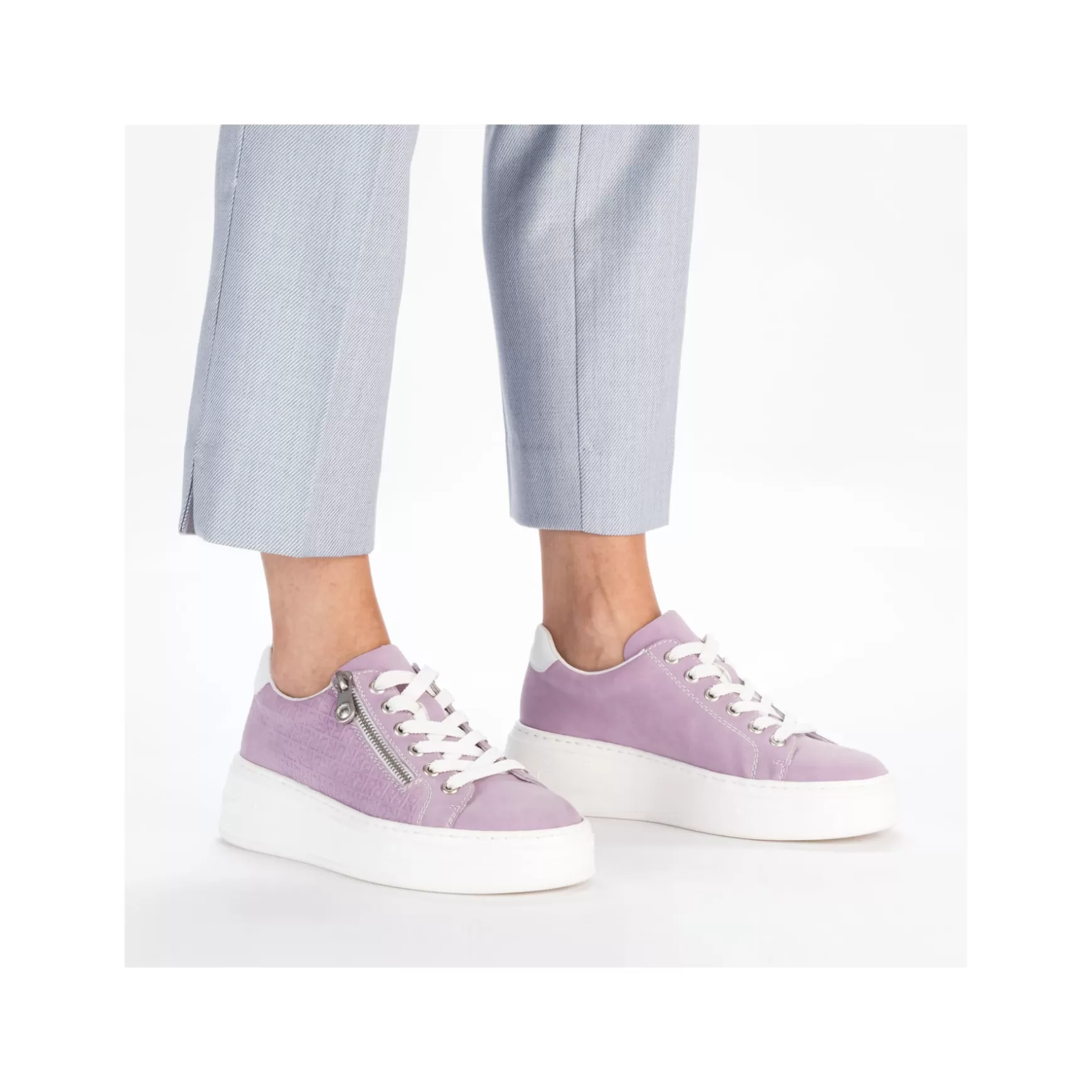 Women'S Sneaker Low Lilac Colors-Rieker Discount