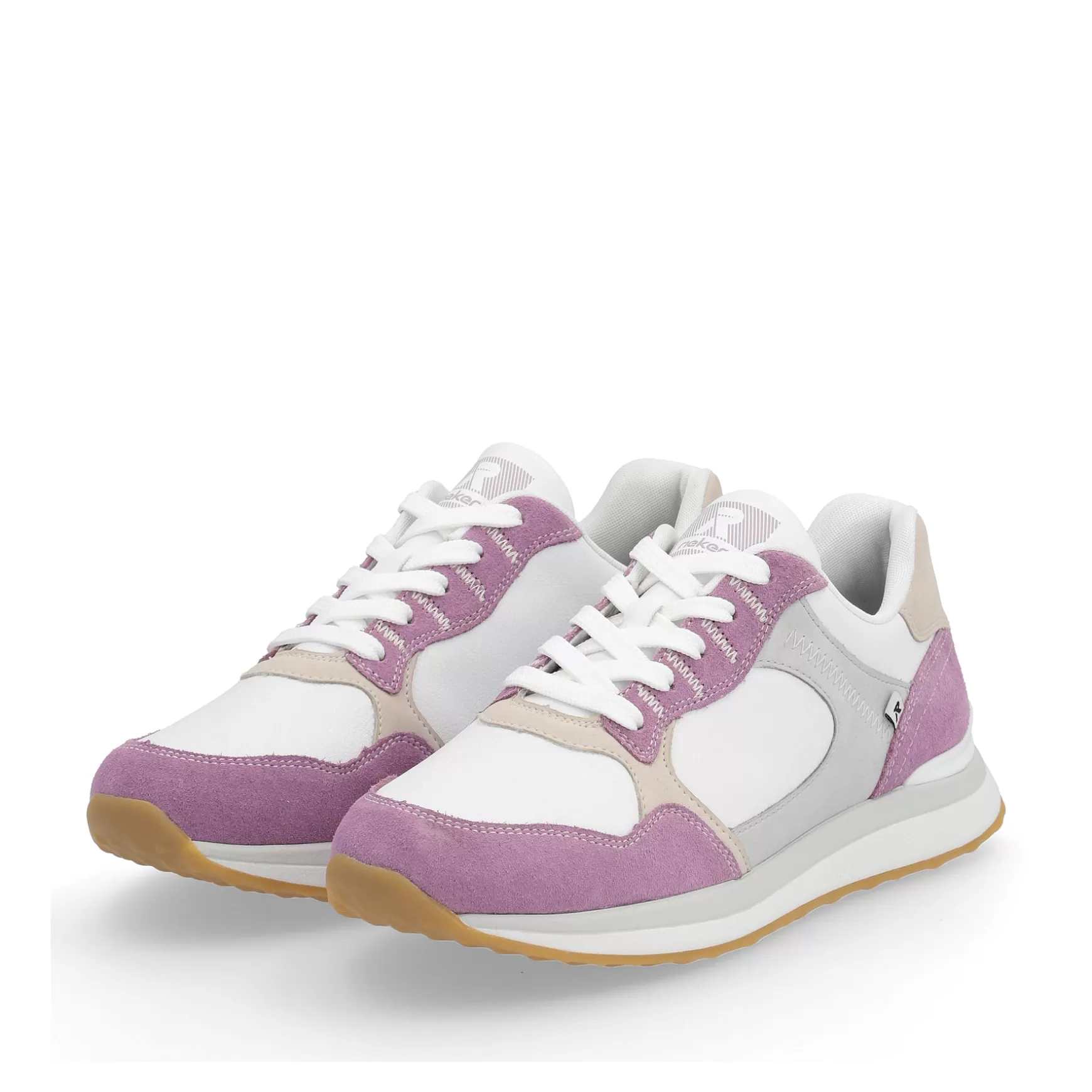 Women'S Sneaker Low Lilac Pearl-White-Rieker Outlet