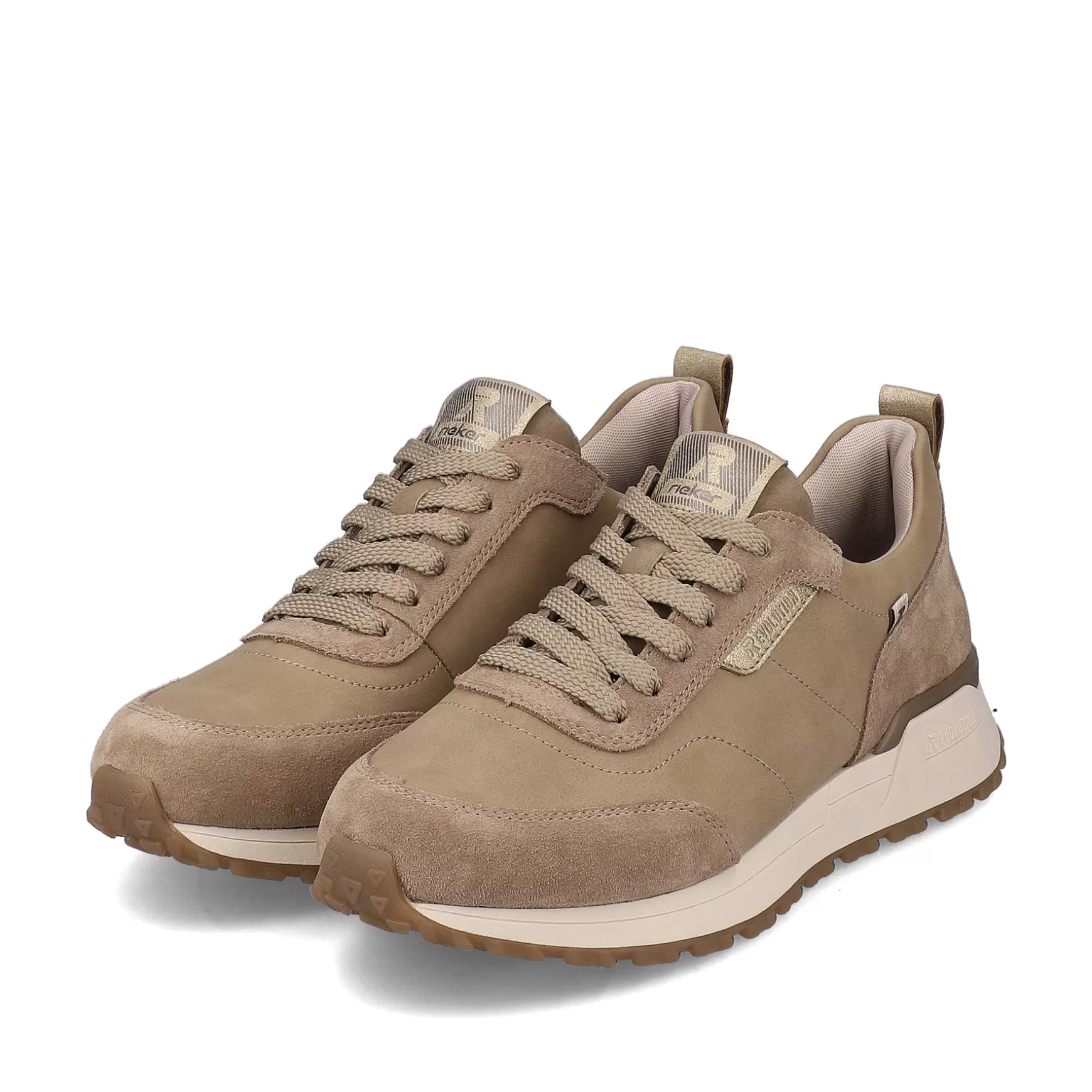 Women'S Sneaker Low Mocha Cream-Beige-Rieker Shop