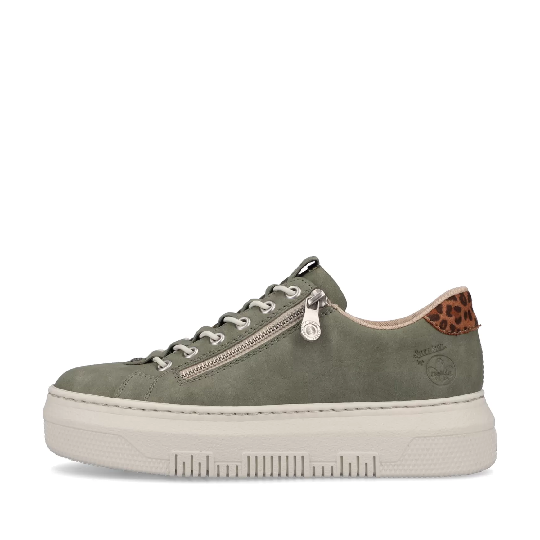 Women'S Sneaker Low Olive Green-Rieker Sale