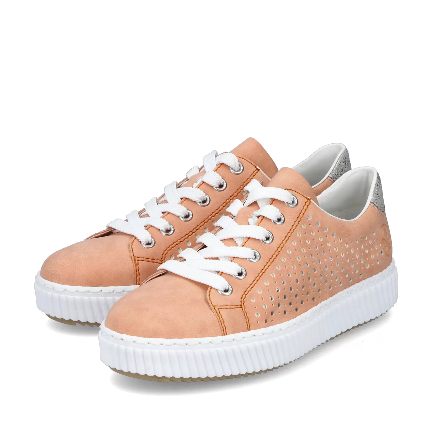 Women'S Sneaker Low Pastel Orange-Rieker Best