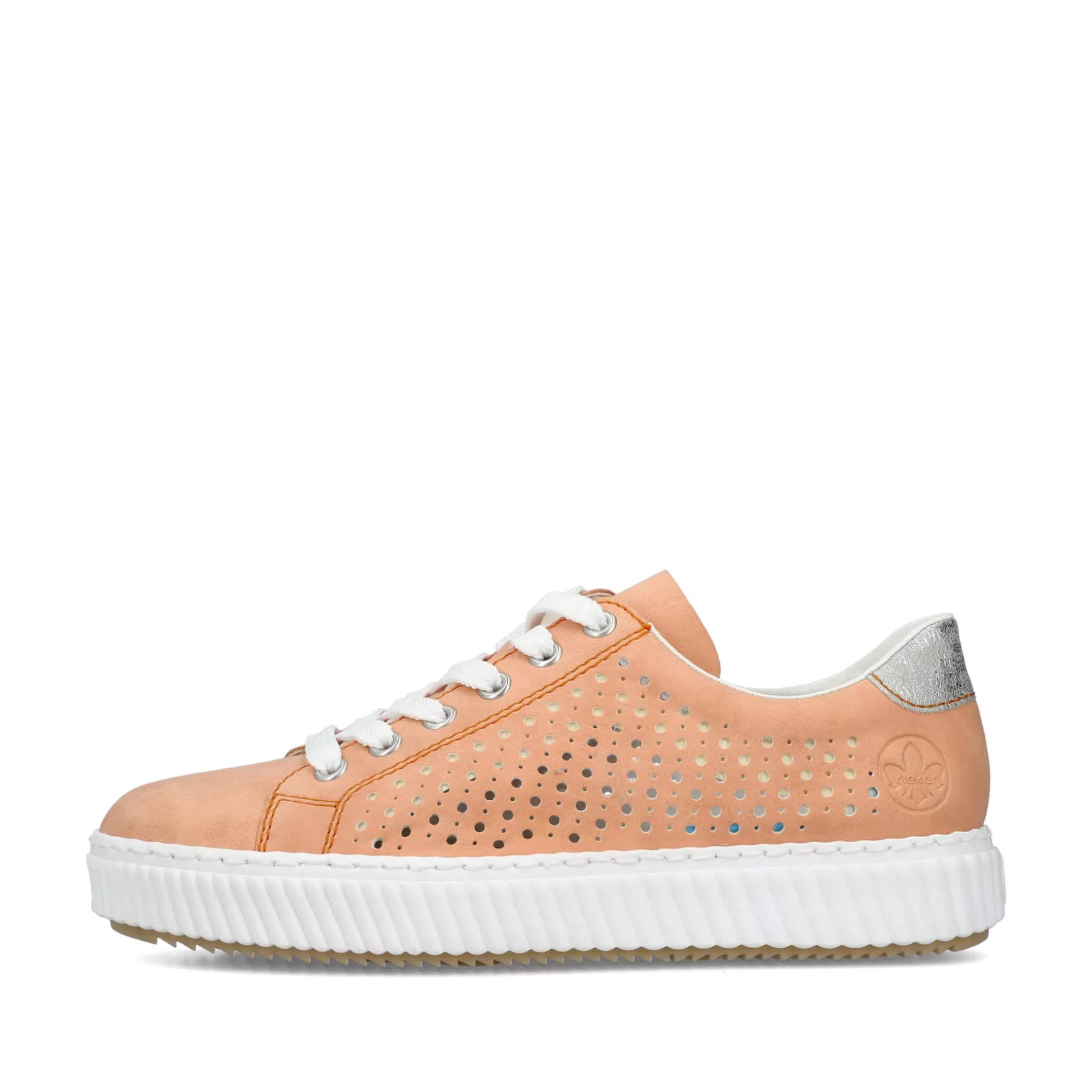 Women'S Sneaker Low Pastel Orange-Rieker Best