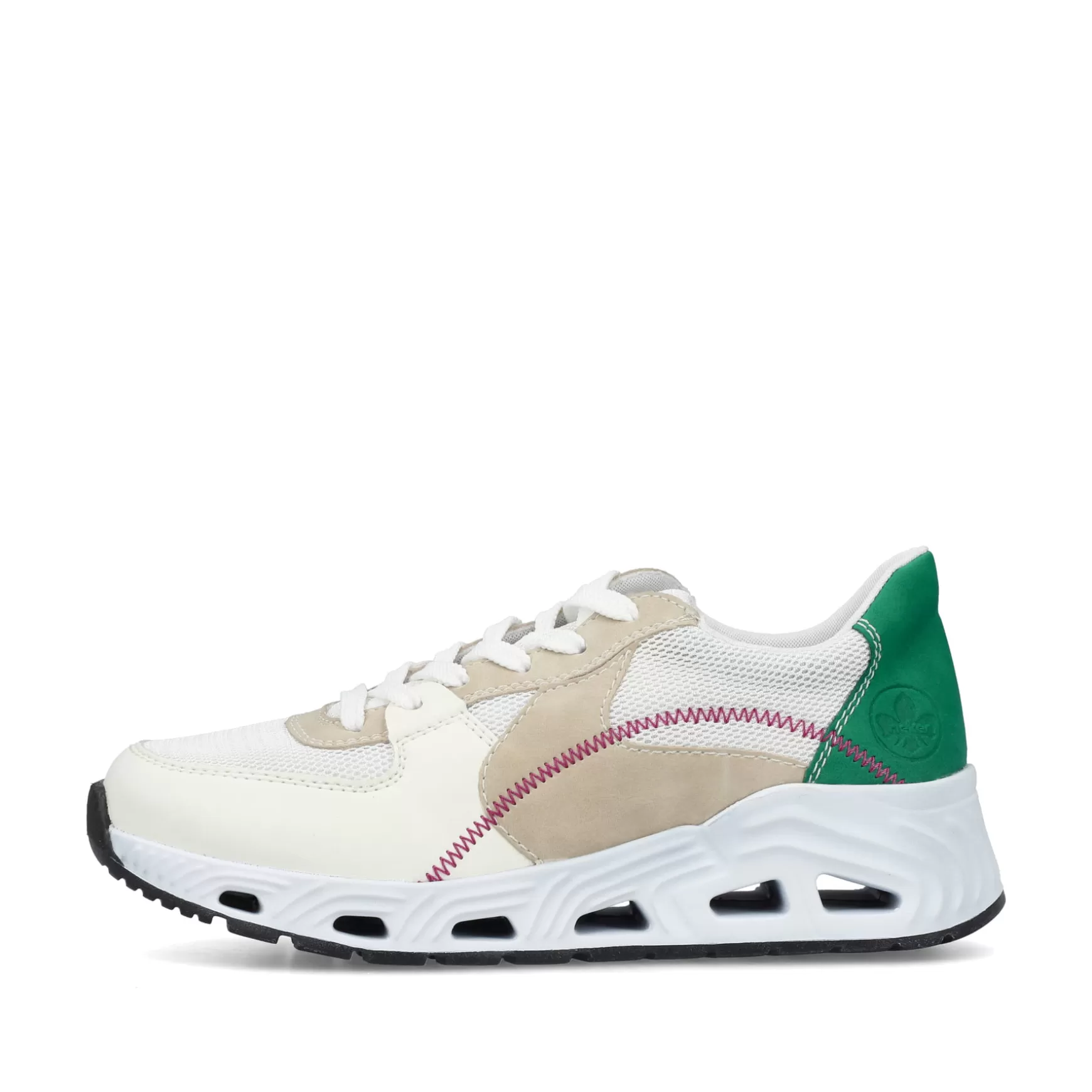 Women'S Sneaker Low Pearl White-Sand Beige-Rieker Best Sale