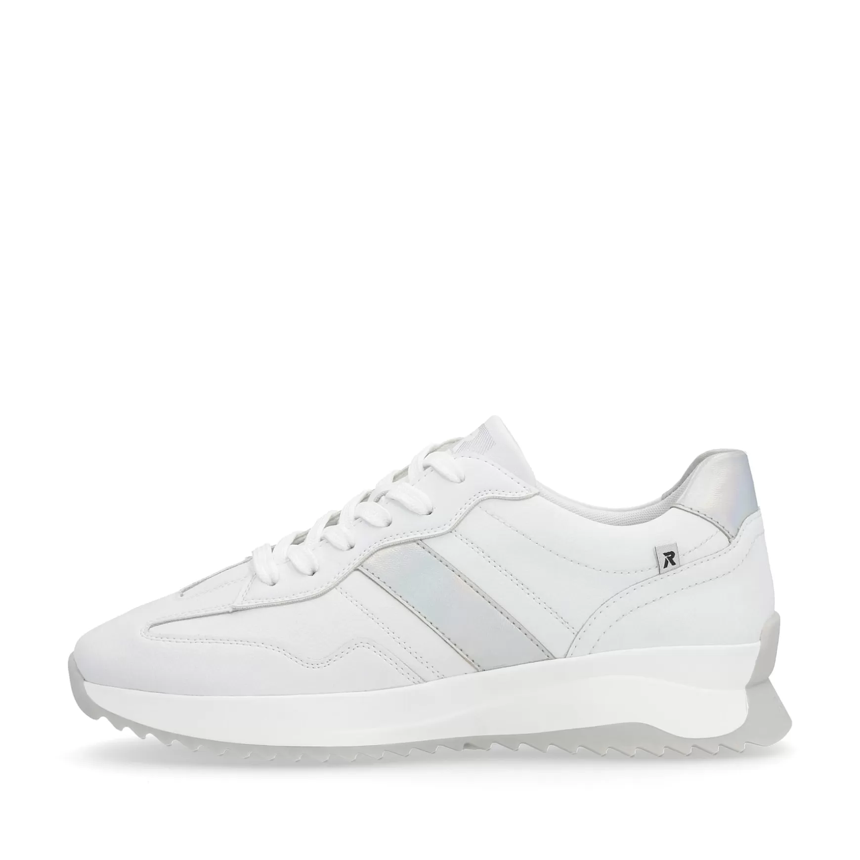 Women'S Sneaker Low Pearl-White Silver-Metallic-Rieker Best Sale