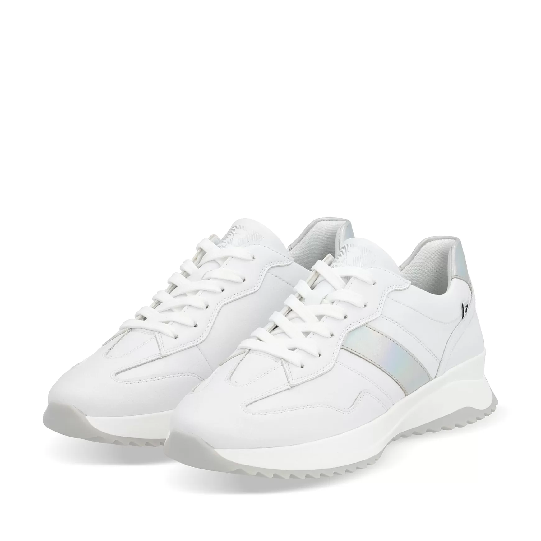 Women'S Sneaker Low Pearl-White Silver-Metallic-Rieker Best Sale