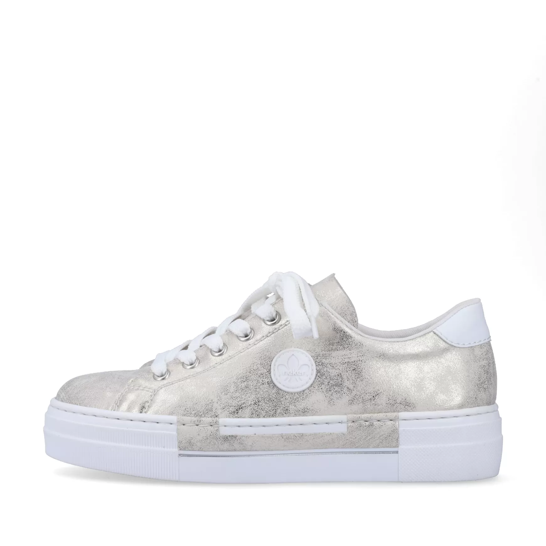 Women'S Sneaker Low Silver Metallic-Rieker Sale