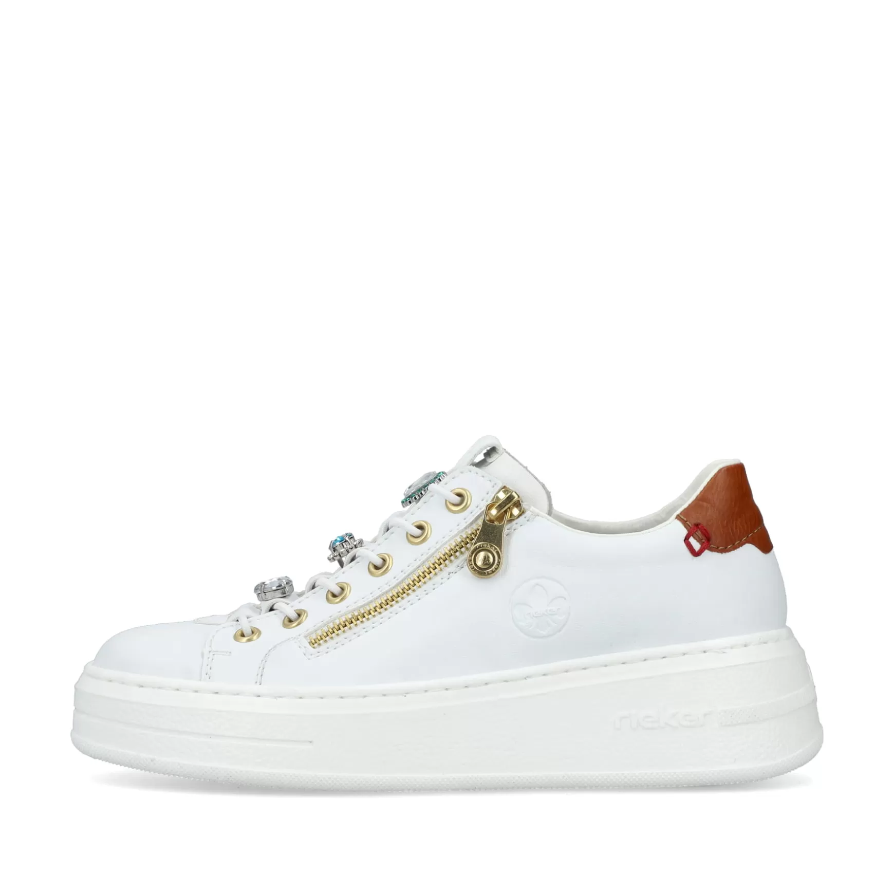 Women'S Sneaker Low Snow White-Rieker Online