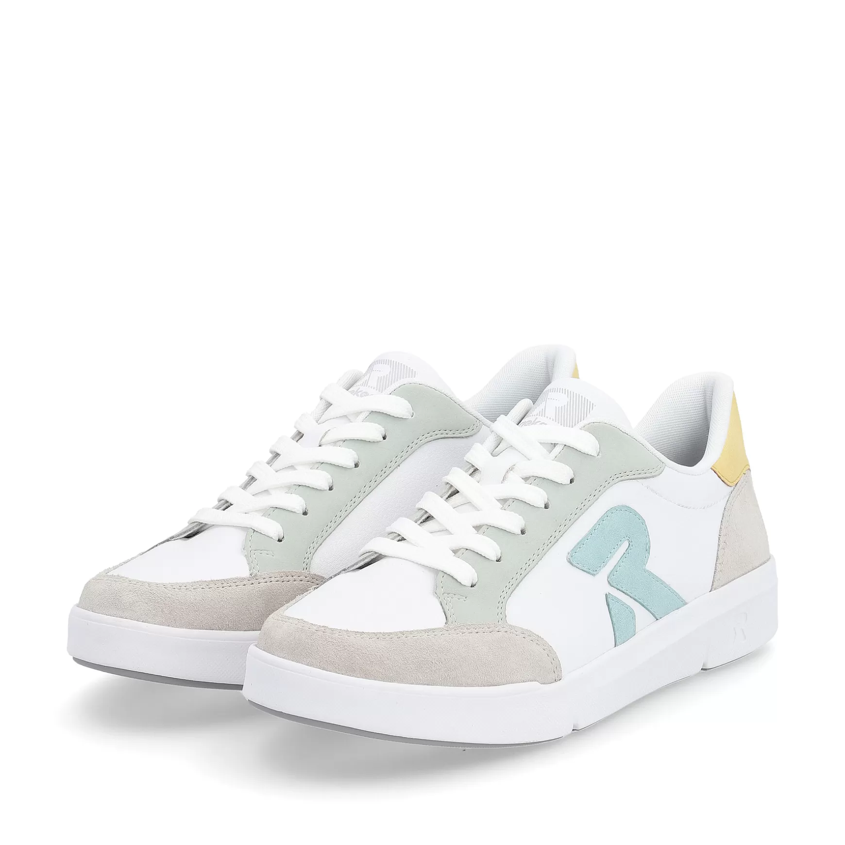 Women'S Sneaker Low Snow-White Dusty-Grey-Rieker Best