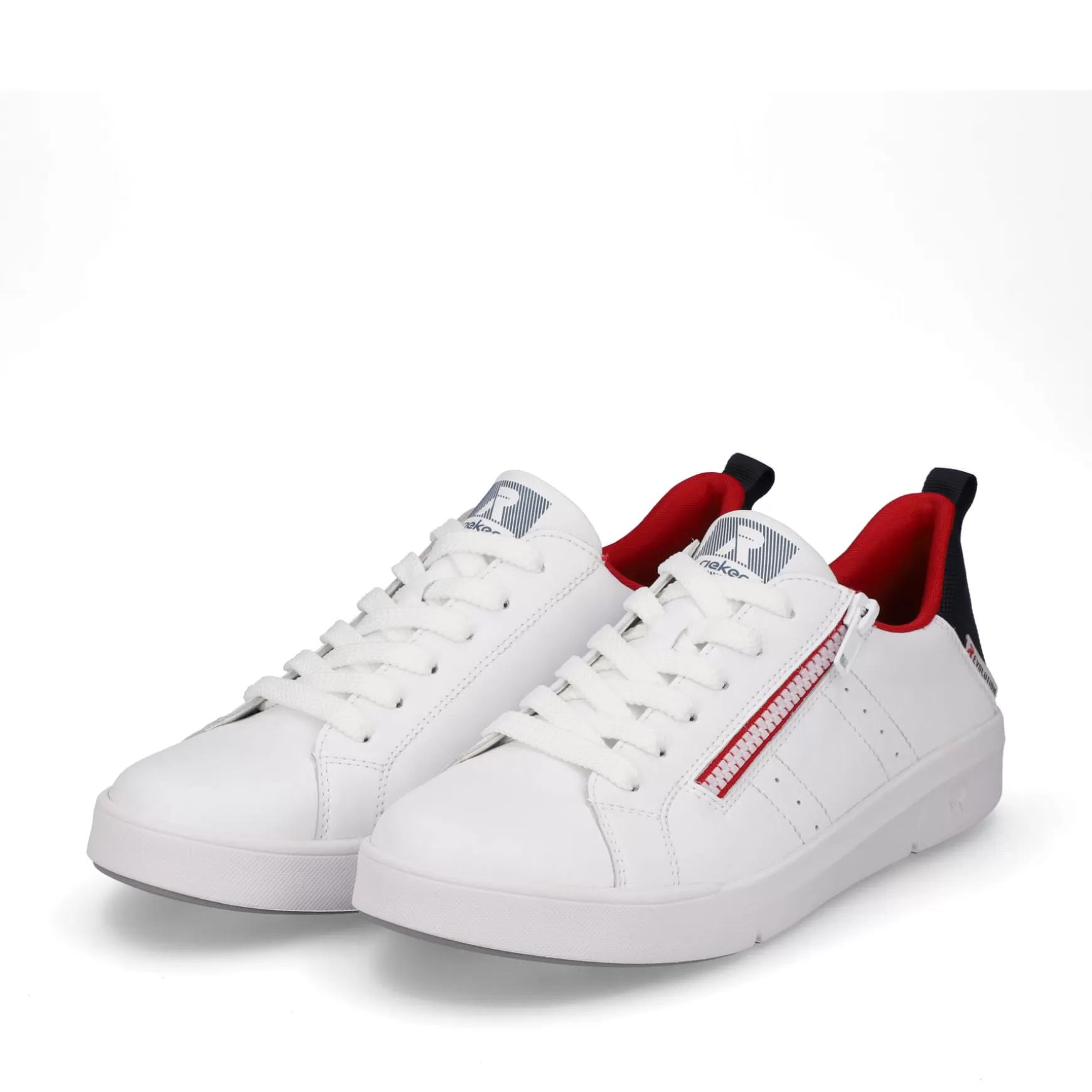 Women'S Sneaker Low Snow-White True-Red-Rieker Best Sale