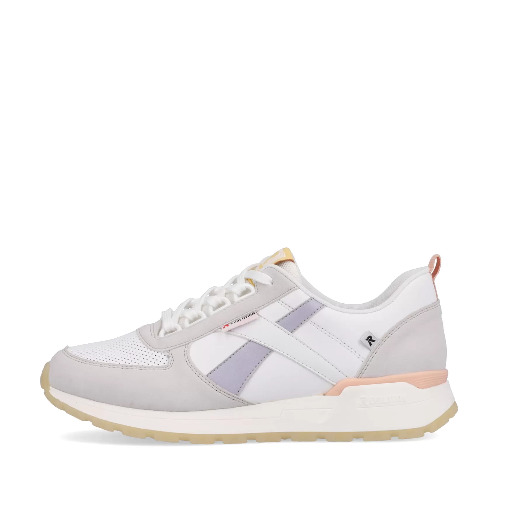 Women'S Sneaker Low Swan-White Clay-Beige Pastel-Rieker Store