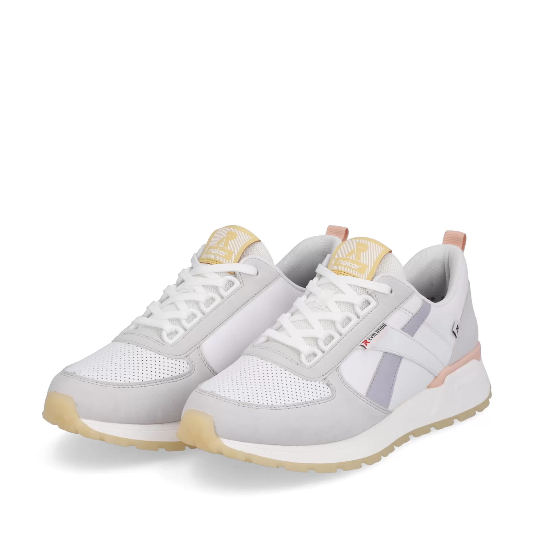 Women'S Sneaker Low Swan-White Clay-Beige Pastel-Rieker Store