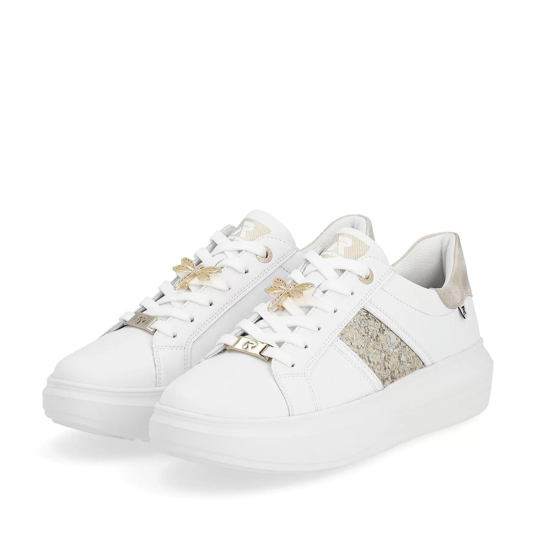 Women'S Sneaker Low Swan-White Gold-Rieker Online