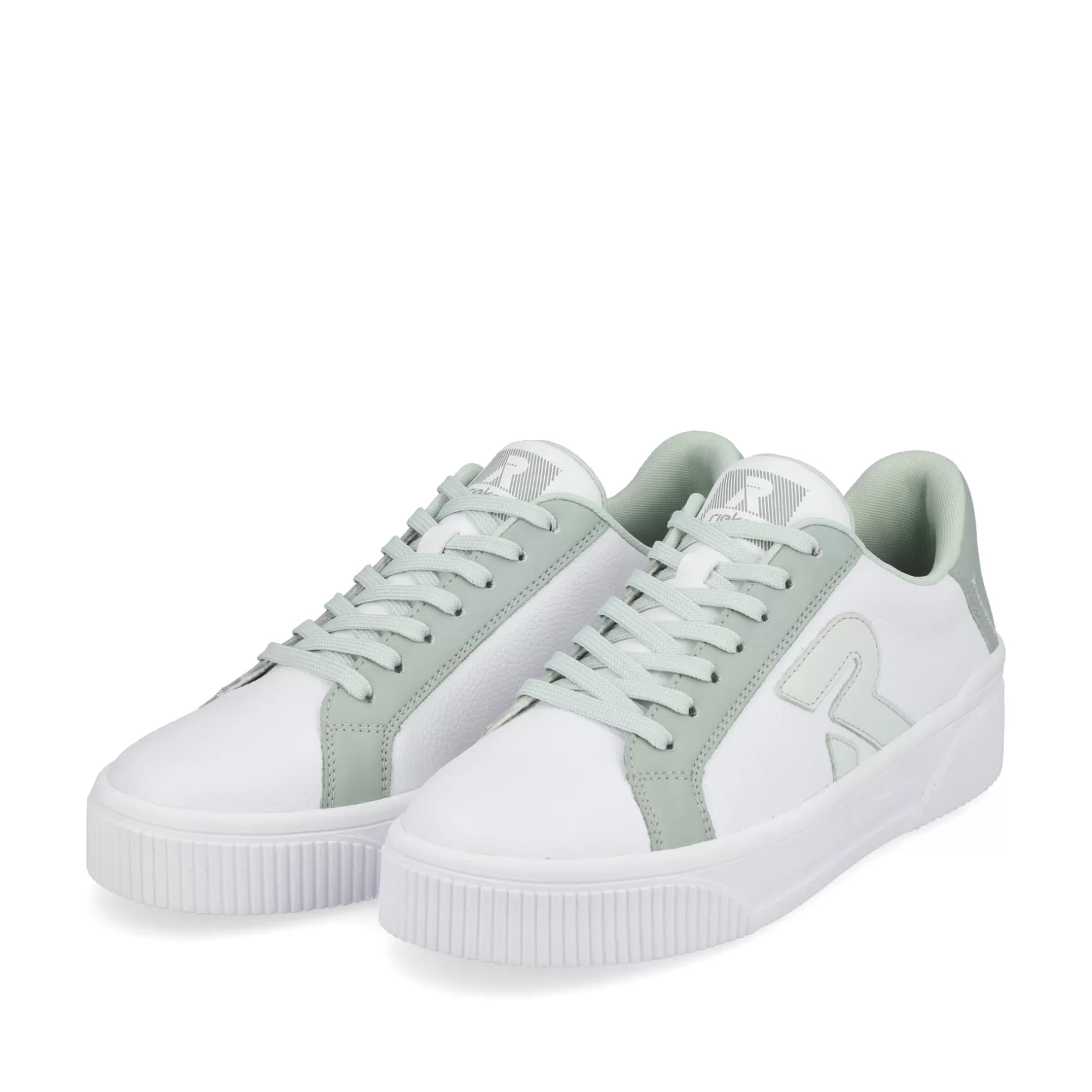 Women'S Sneaker Low Swan-White Mint-Green-Rieker Outlet