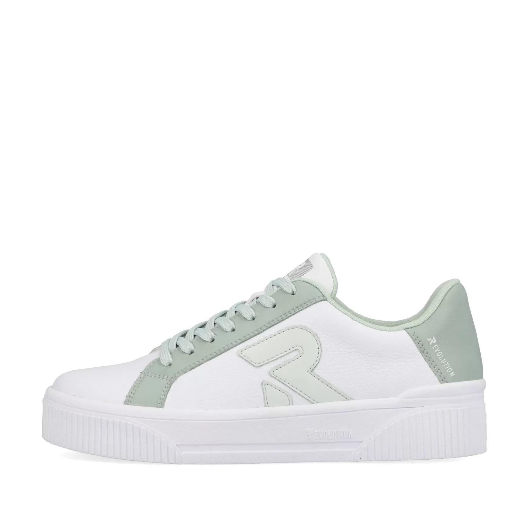 Women'S Sneaker Low Swan-White Mint-Green-Rieker Outlet