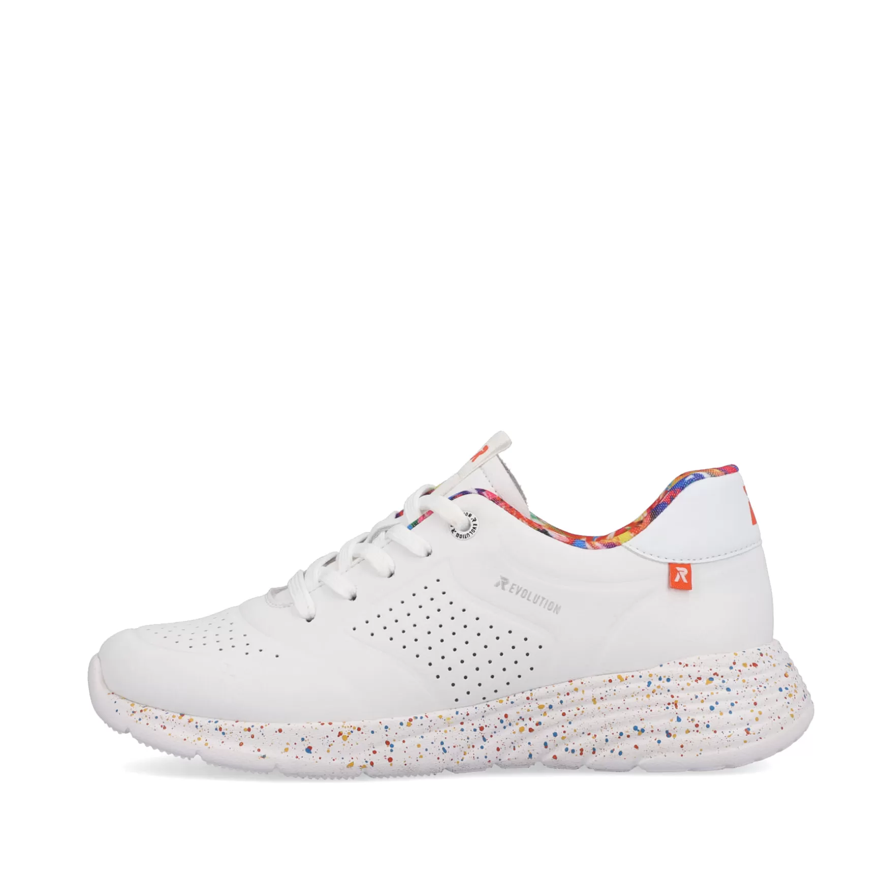 Women'S Sneaker Low Swan-White Rainbow-Rieker Discount