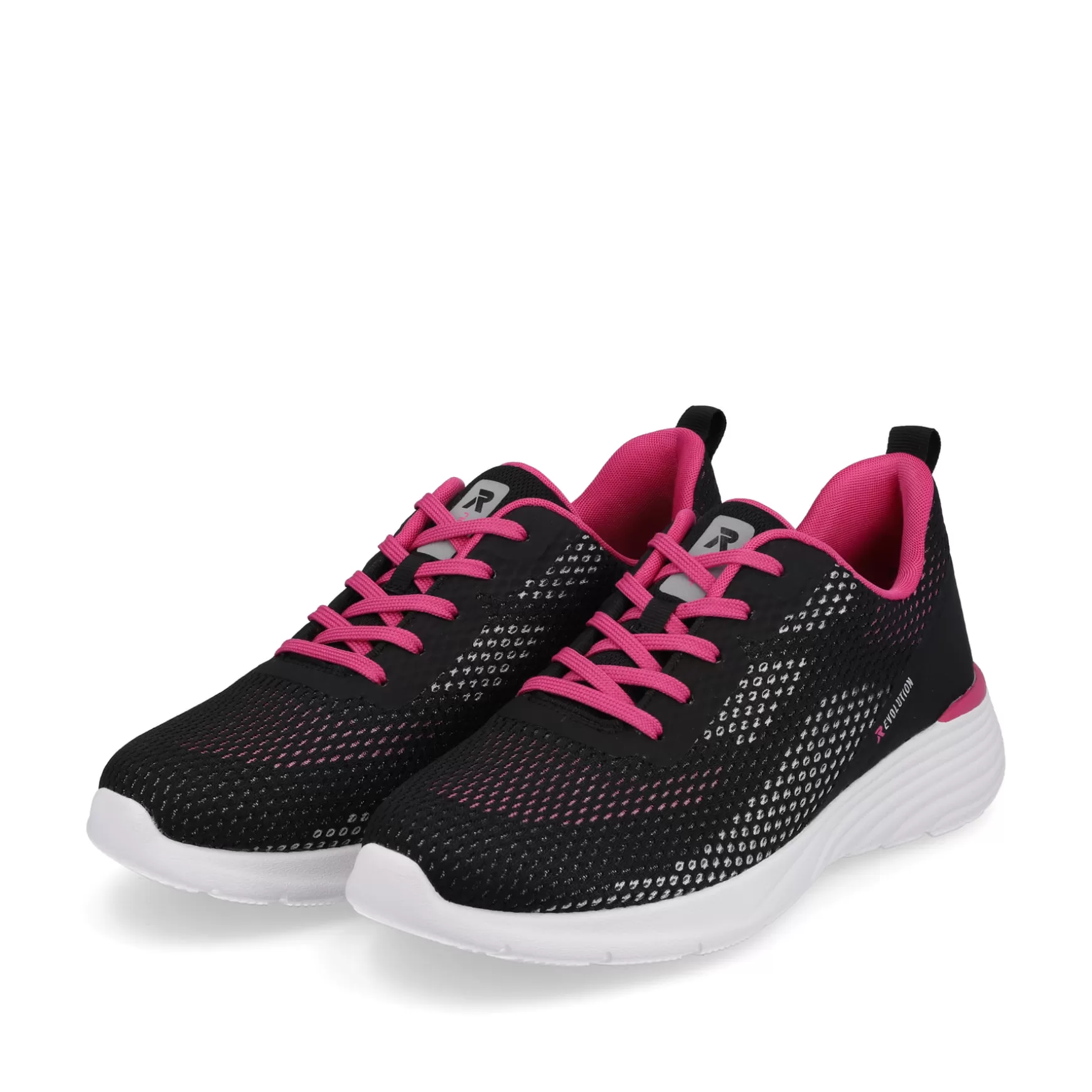 Women'S Sneaker Low Urban Black Flamingo Pink-Rieker New