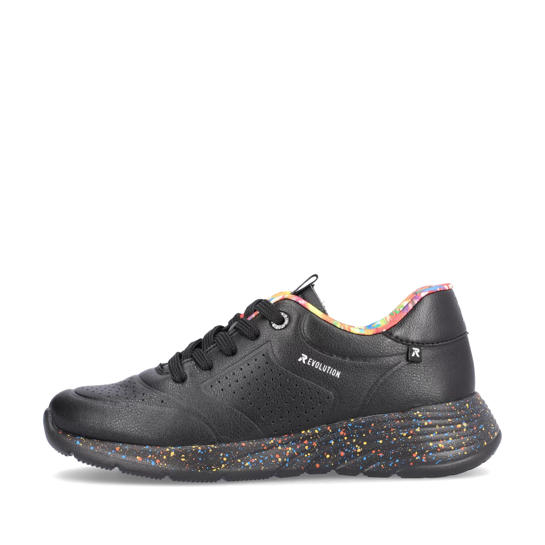 Women'S Sneaker Low Urban-Black Rainbow-Rieker Sale