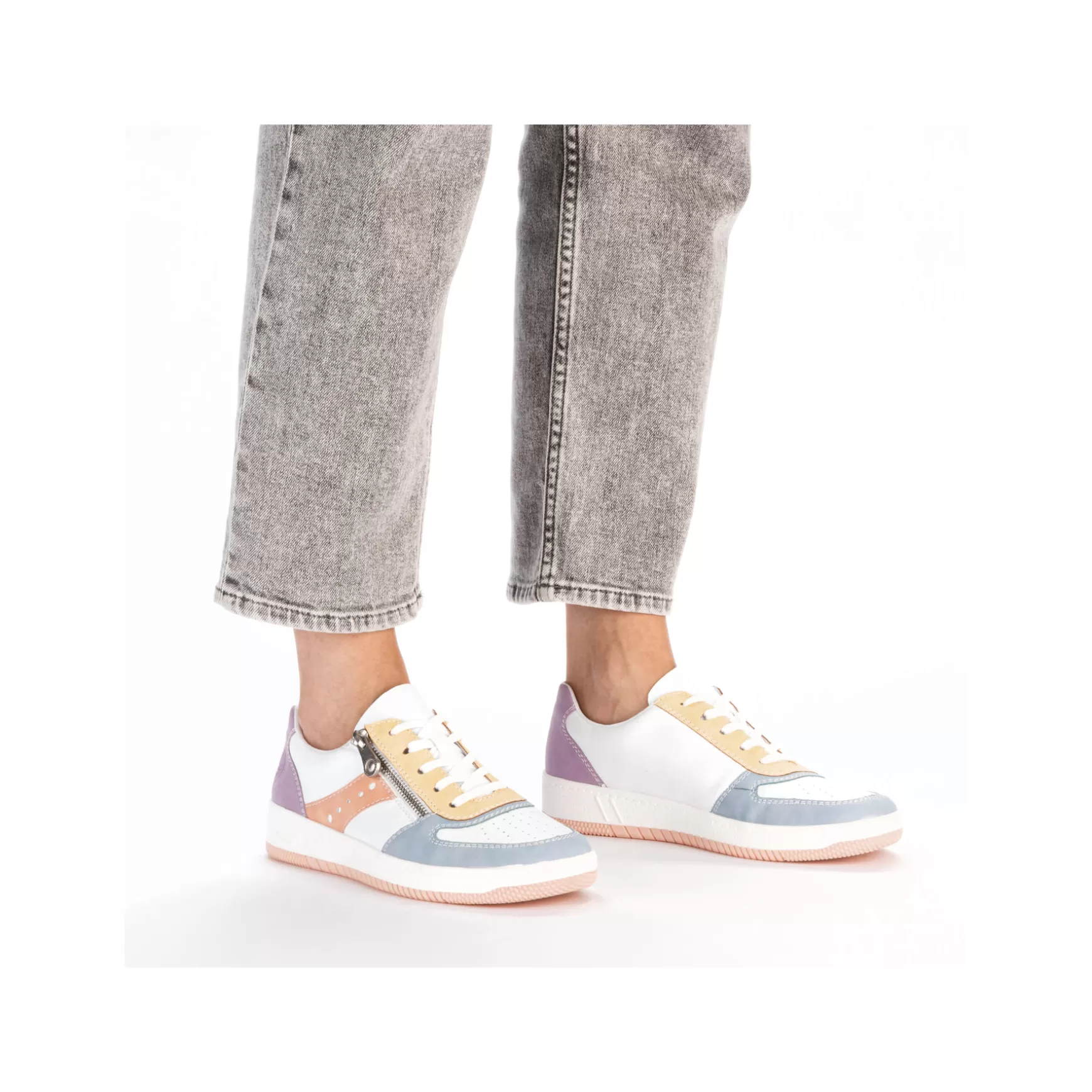 Women'S Sneaker Low White-Colorful-Rieker Cheap