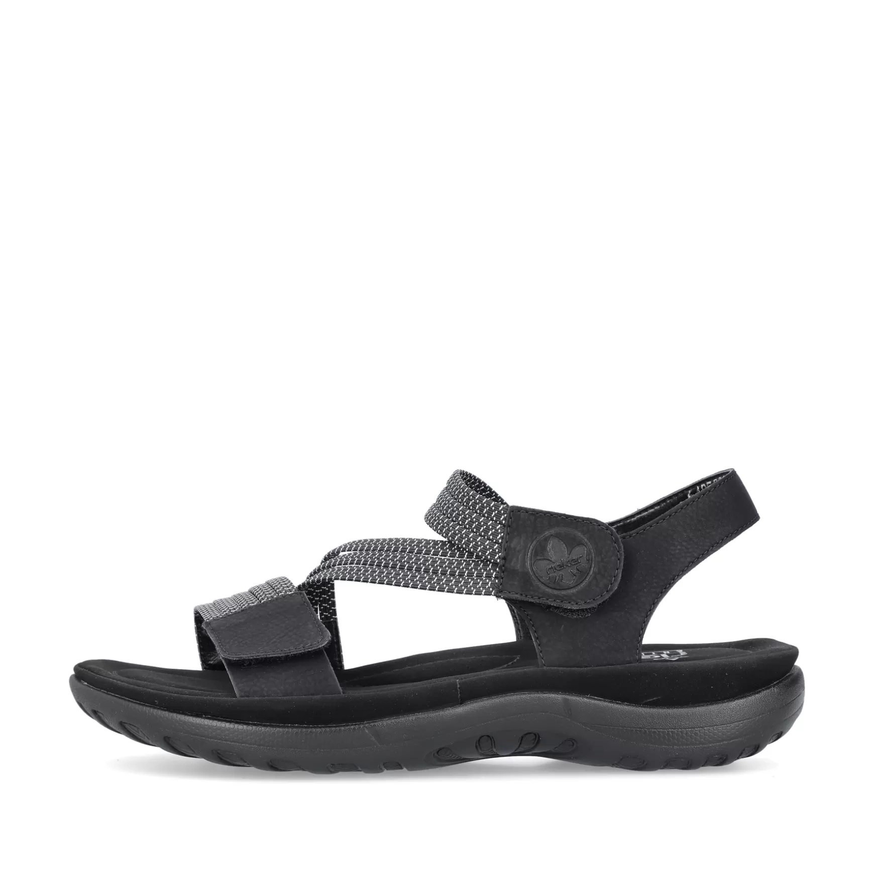 Women'S Strappy Sandals Asphalt Black-Rieker Outlet