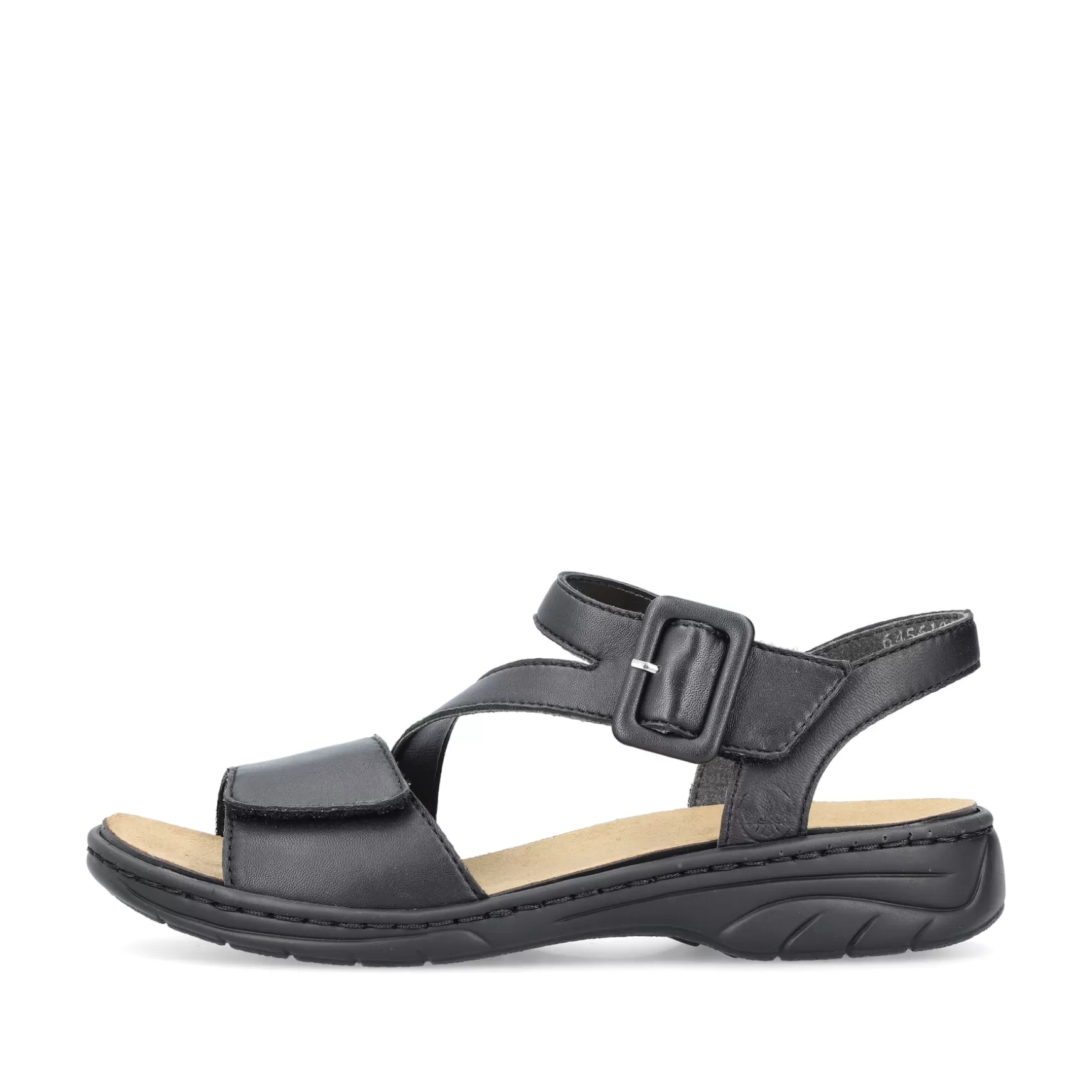 Women'S Strappy Sandals Asphalt Black-Rieker Hot