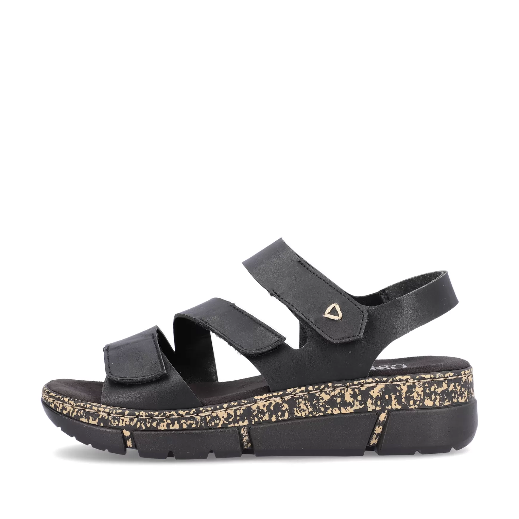 Women'S Strappy Sandals Asphalt Black-Rieker Online