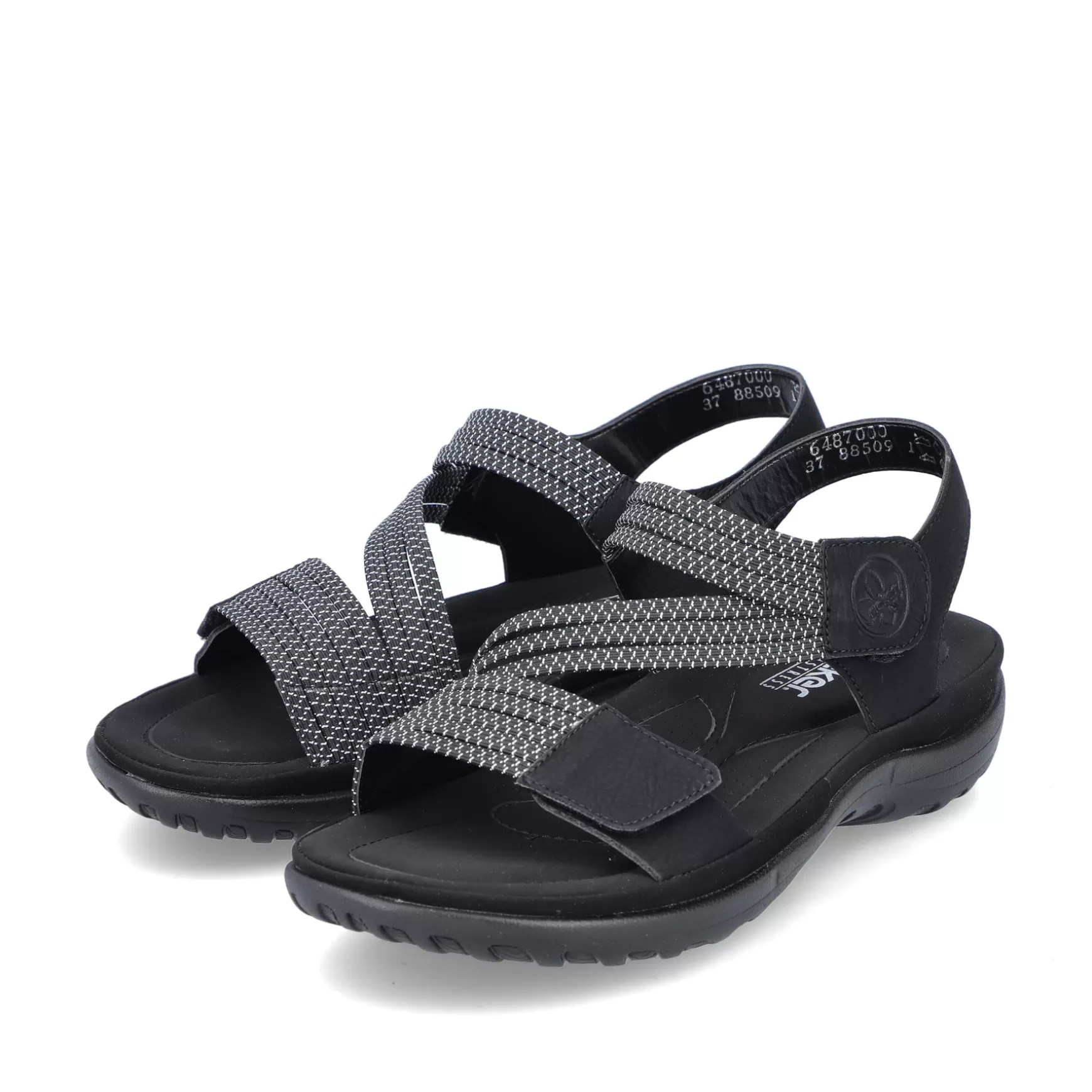 Women'S Strappy Sandals Asphalt Black-Rieker Outlet